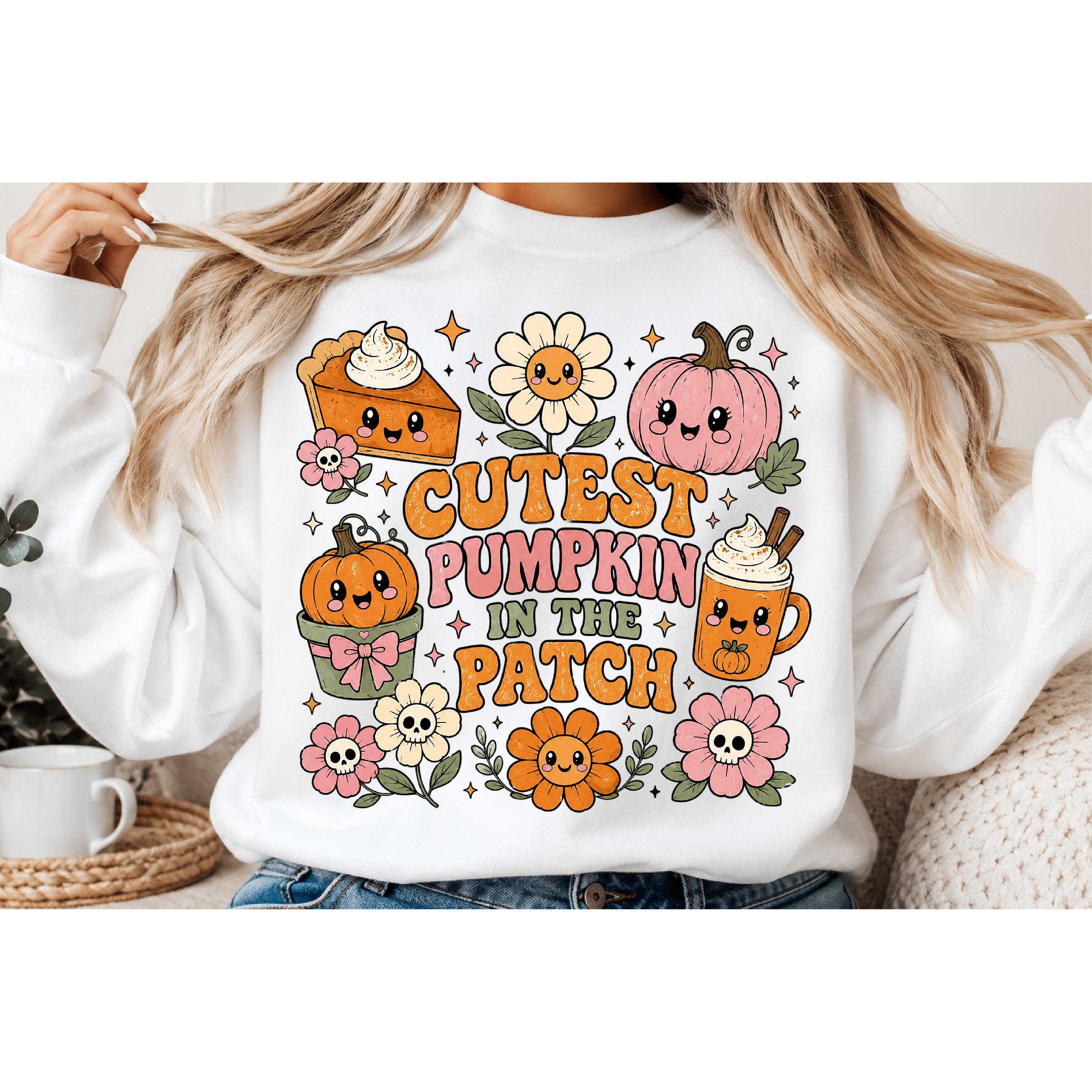 Retro Halloween Sublimation PNG, Ghost Pumpkin Designs (6) 3