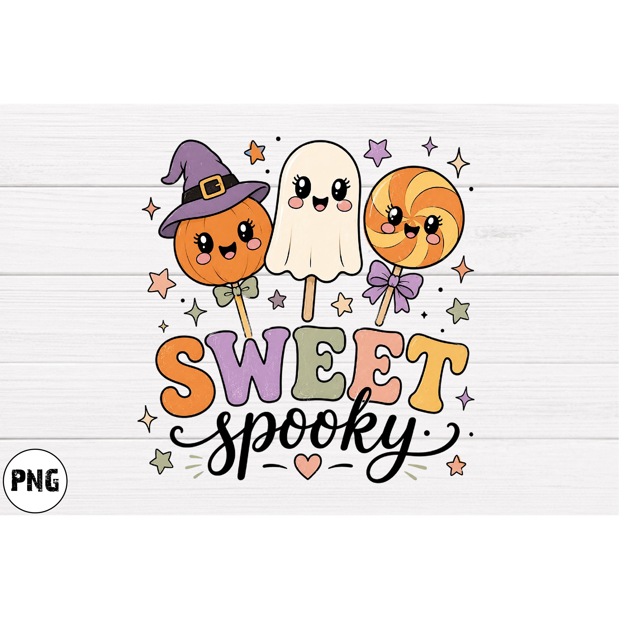 Retro Halloween Sublimation PNG, Ghost Pumpkin Designs (7)