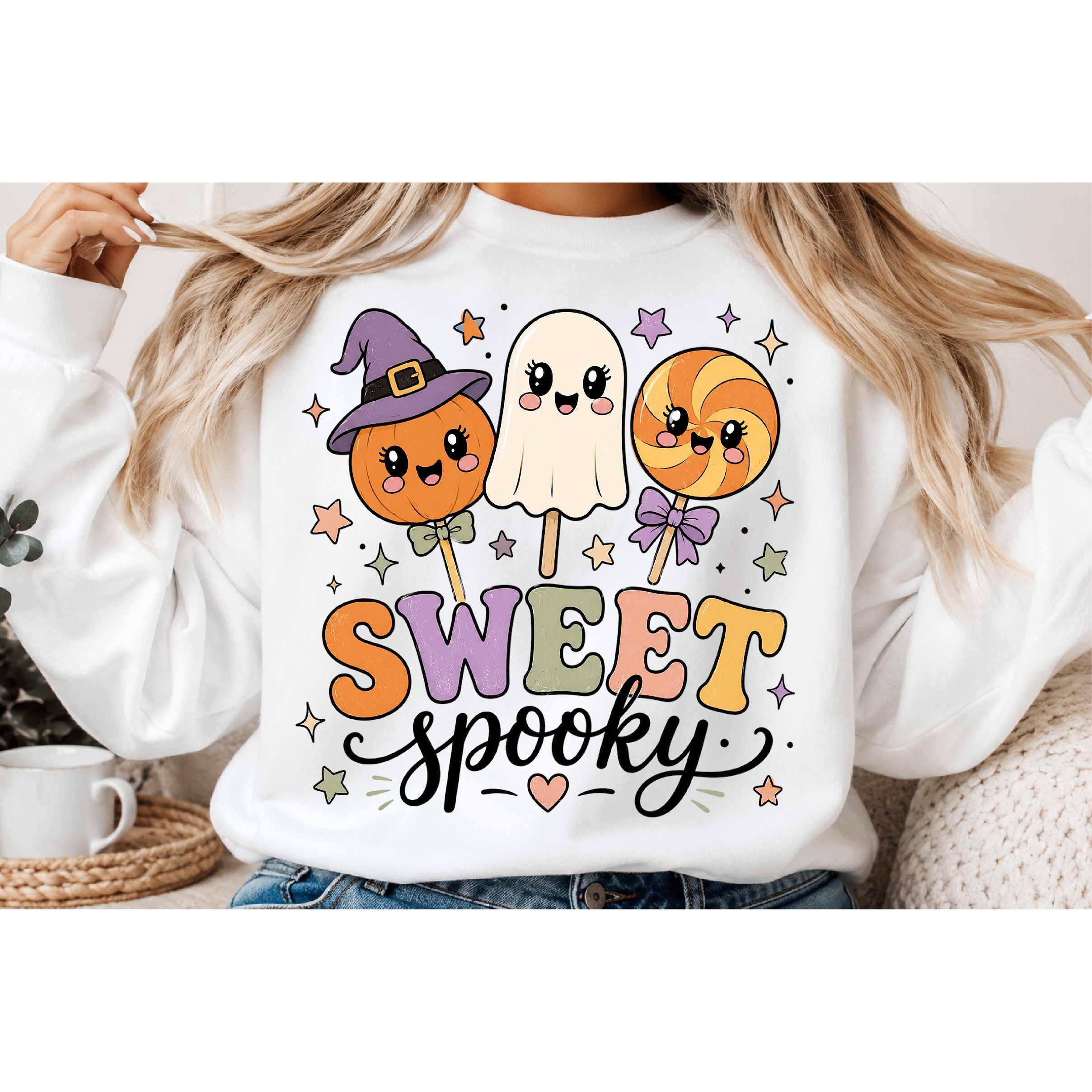 Retro Halloween Sublimation PNG, Ghost Pumpkin Designs (7) 3