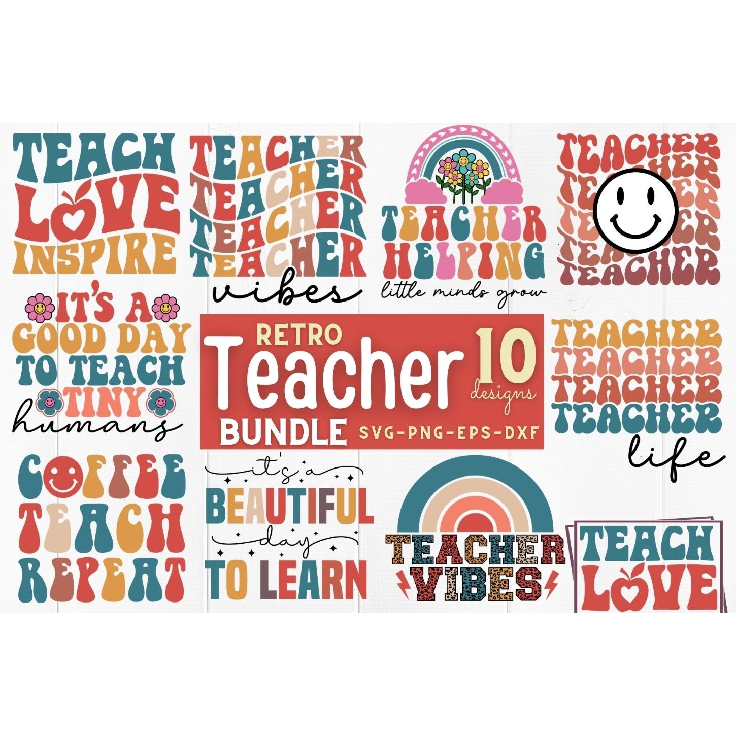 RetroTeacher SVG Bundle