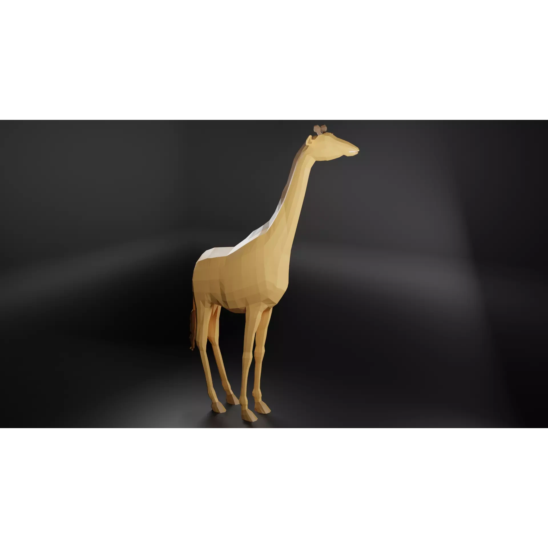 Rigged Giraffe Free low-poly 3D model