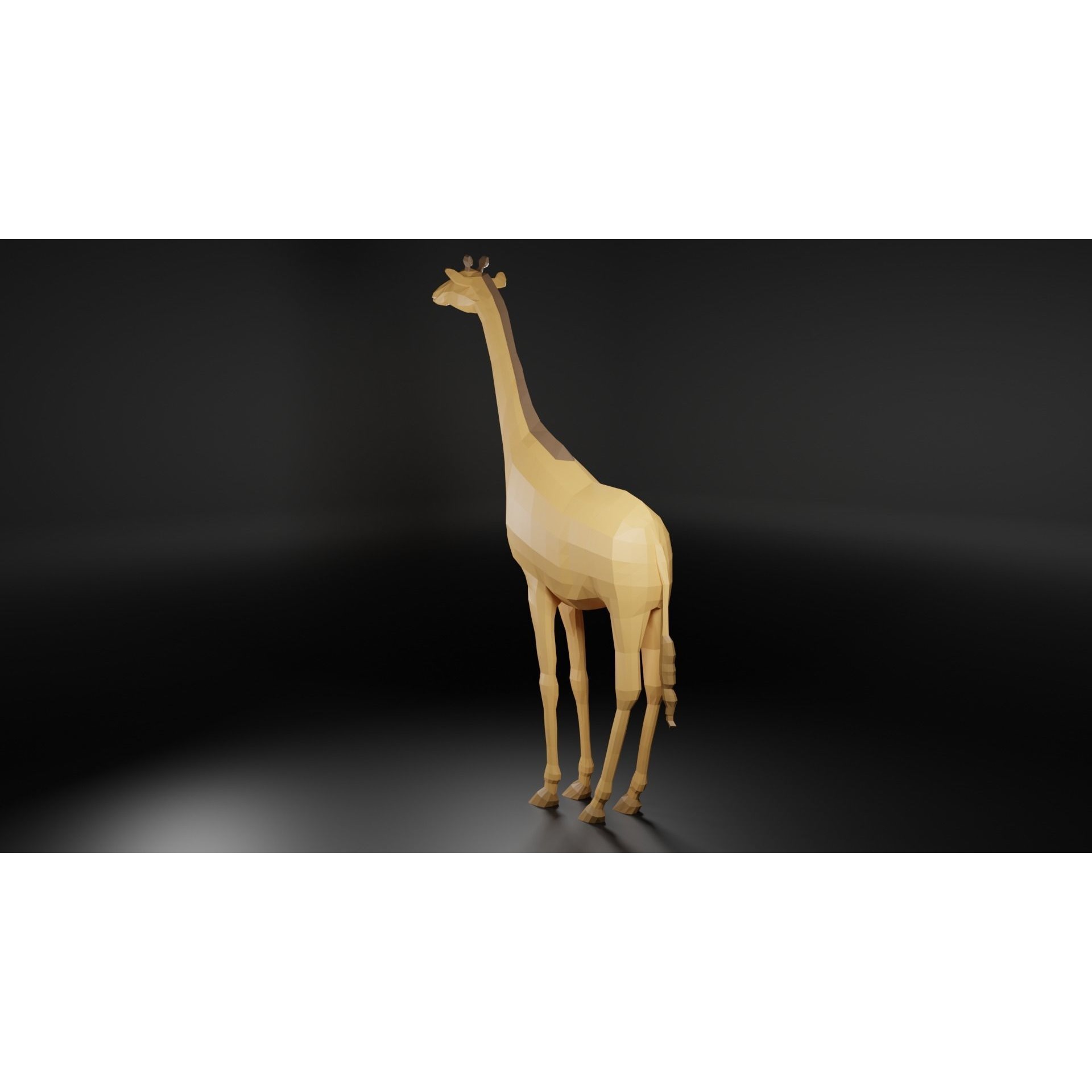 Rigged Giraffe Free low-poly 3D model 7