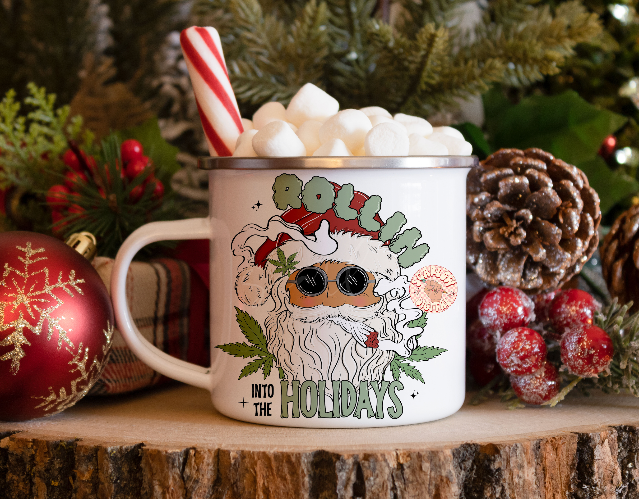 Rollin into the Holidays PNG Digital Design 5