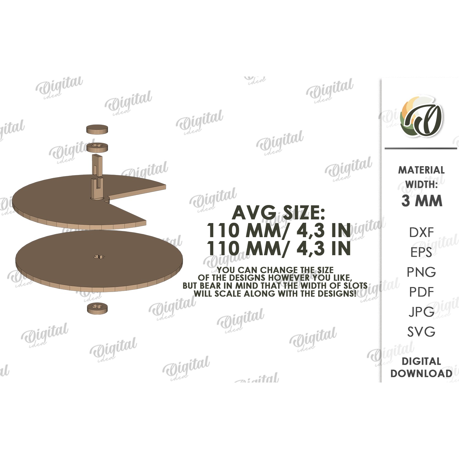 Rotating Circle Invitation Laser Cut. Date Night SVG 2