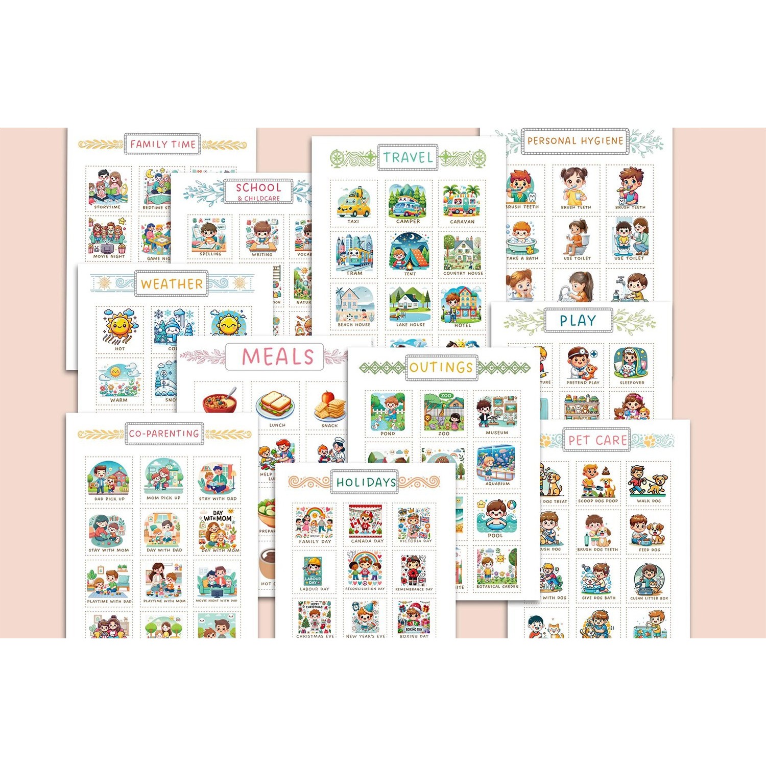 Routine Cards & Charts for Kids, 1200 Daily Routine Cards 2