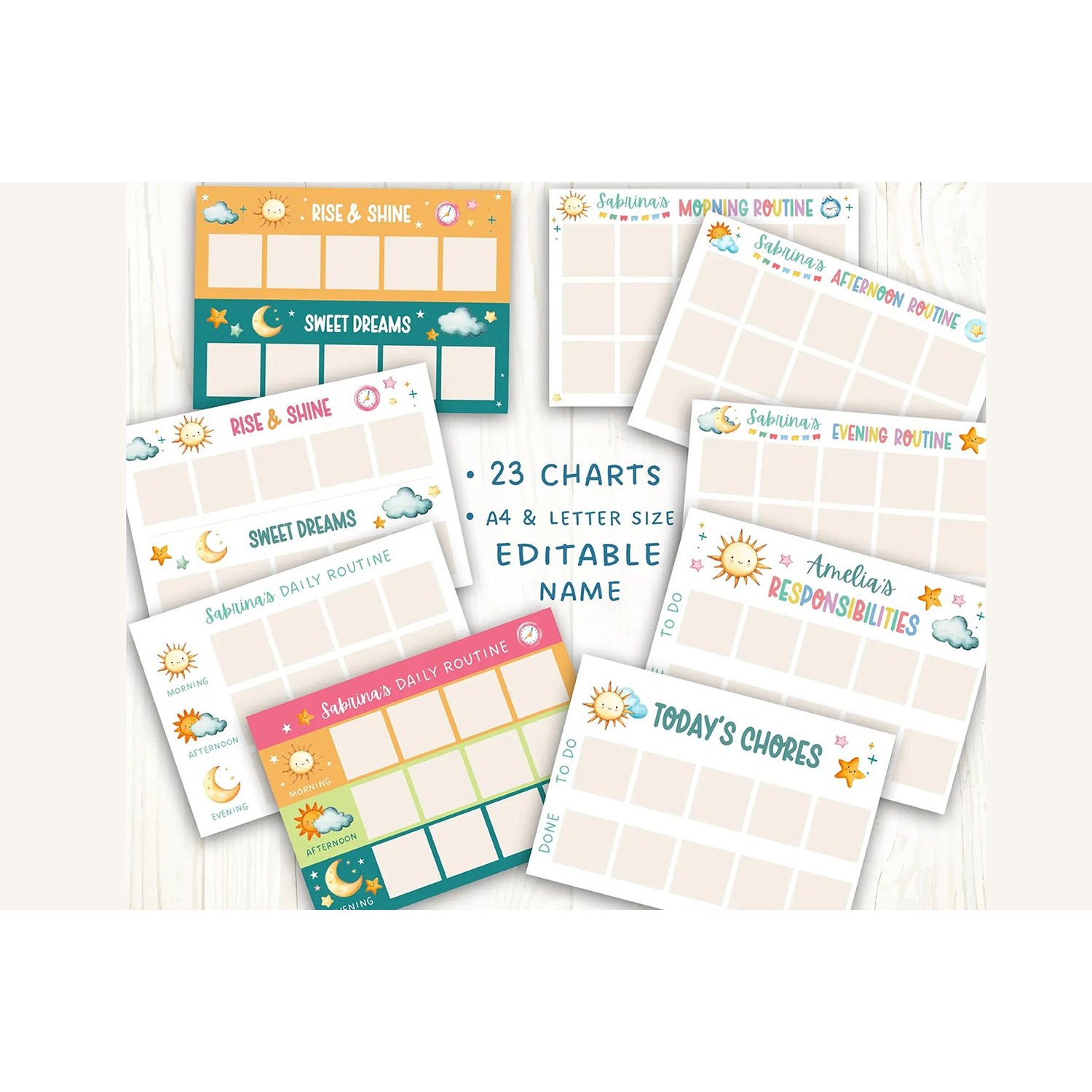 Routine Cards & Charts for Kids, 1200 Daily Routine Cards 5
