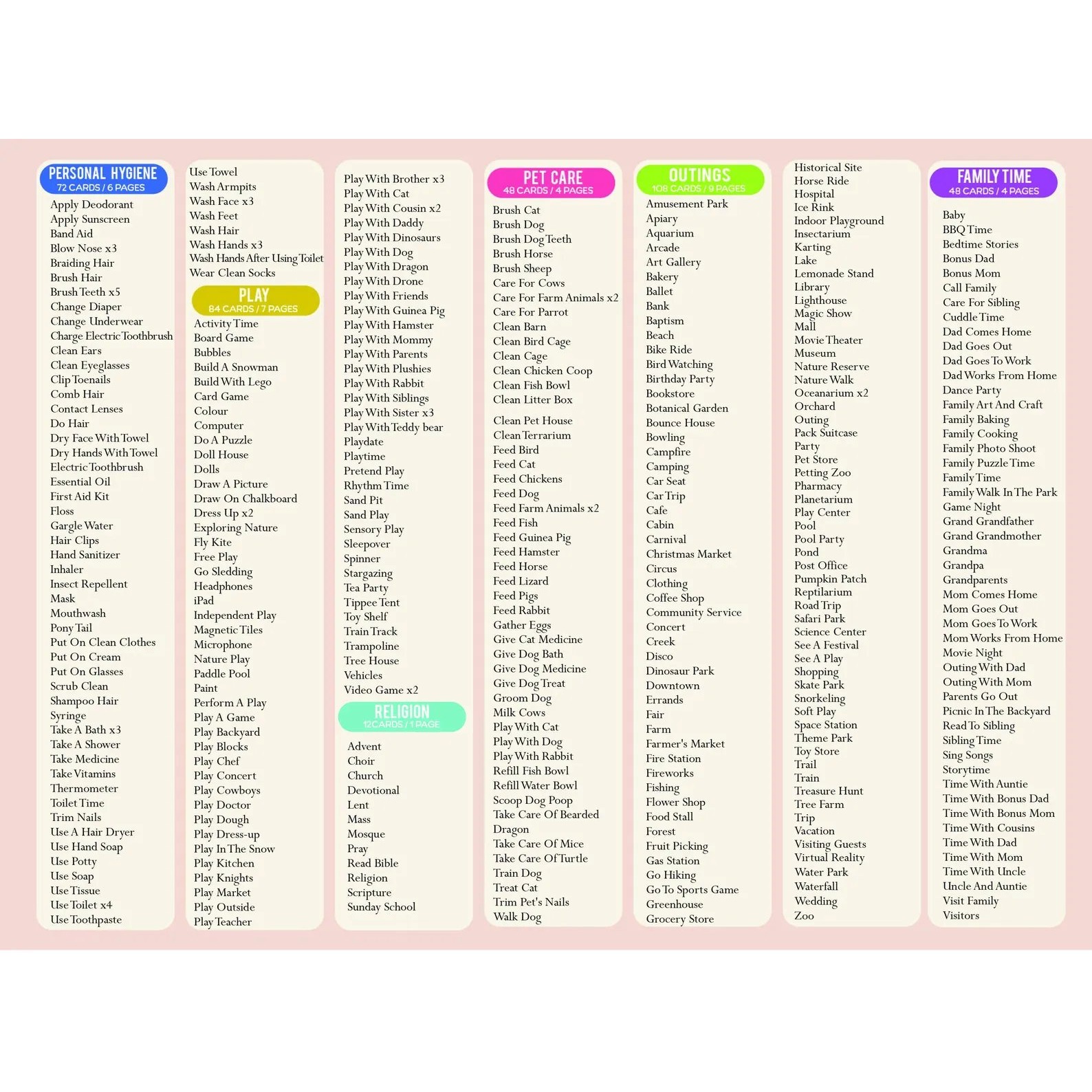 Routine Cards & Charts for Kids, 1200 Daily Routine Cards 7