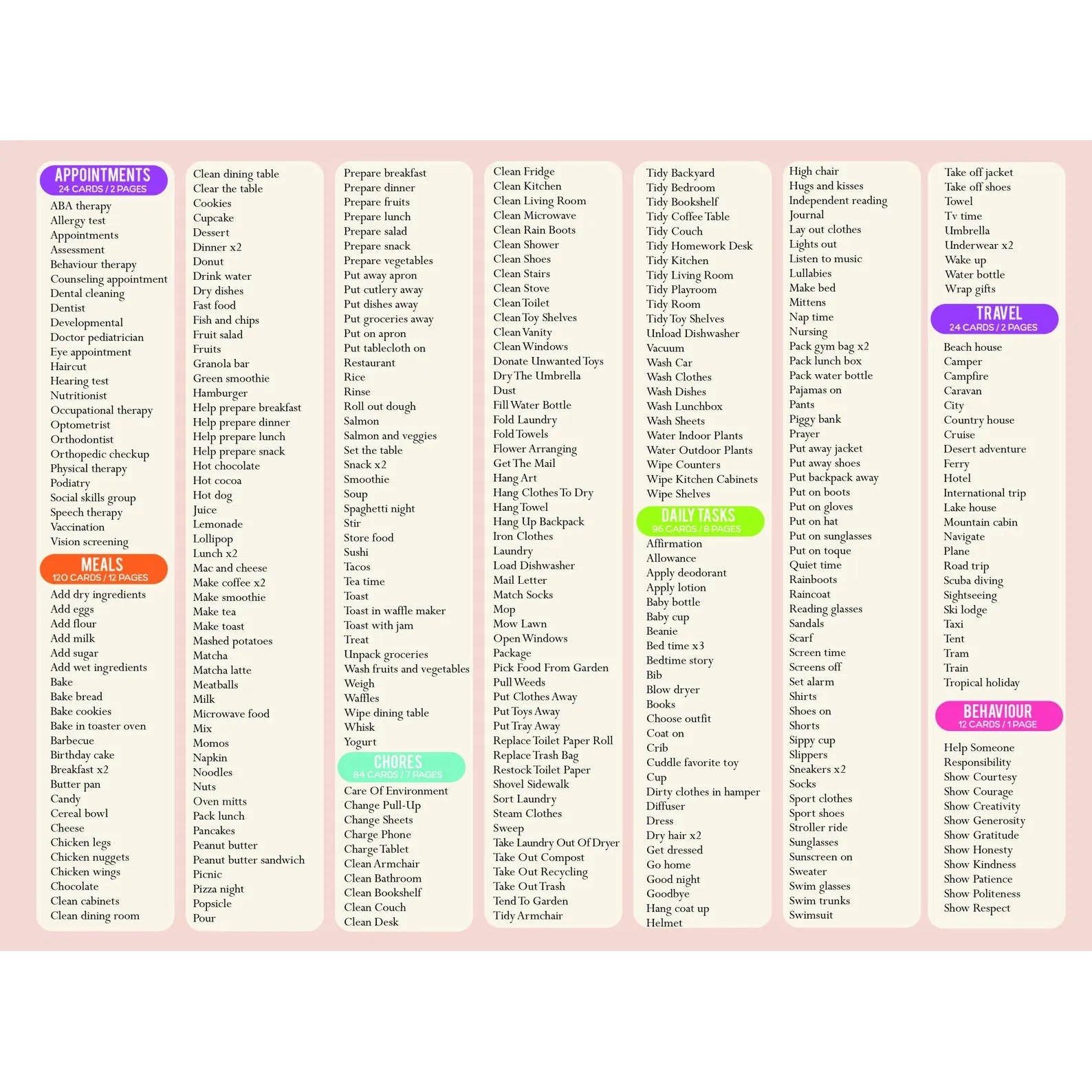 Routine Cards & Charts for Kids, 1200 Daily Routine Cards 8