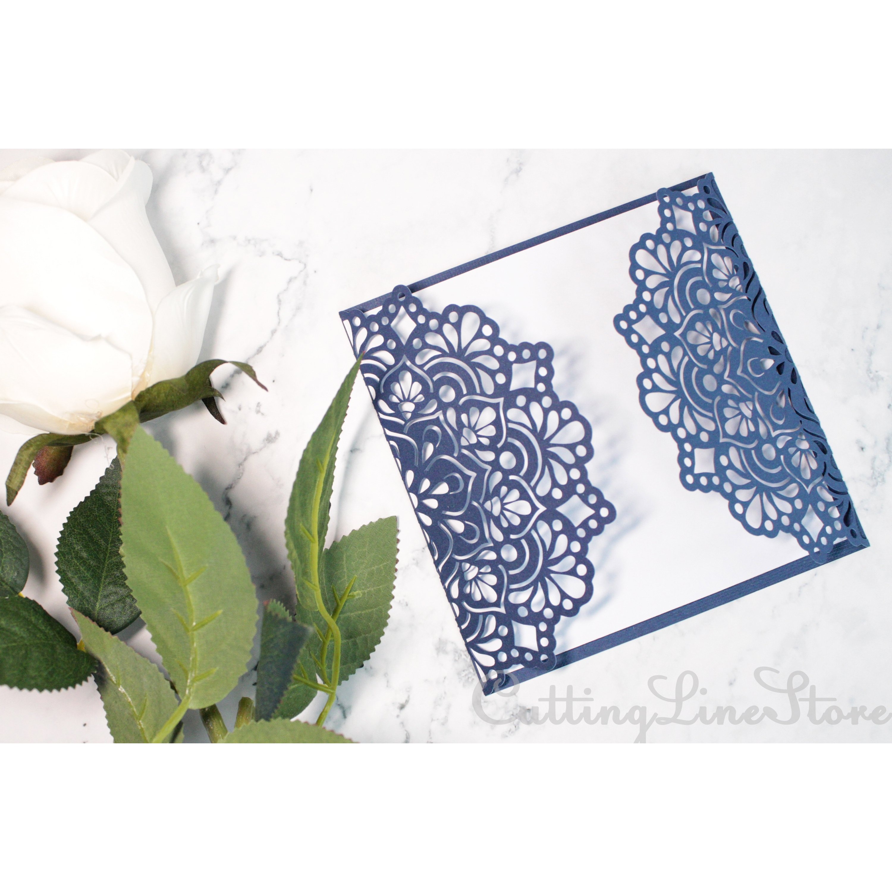 Rustic wedding invitation template, Mandala invitation svg