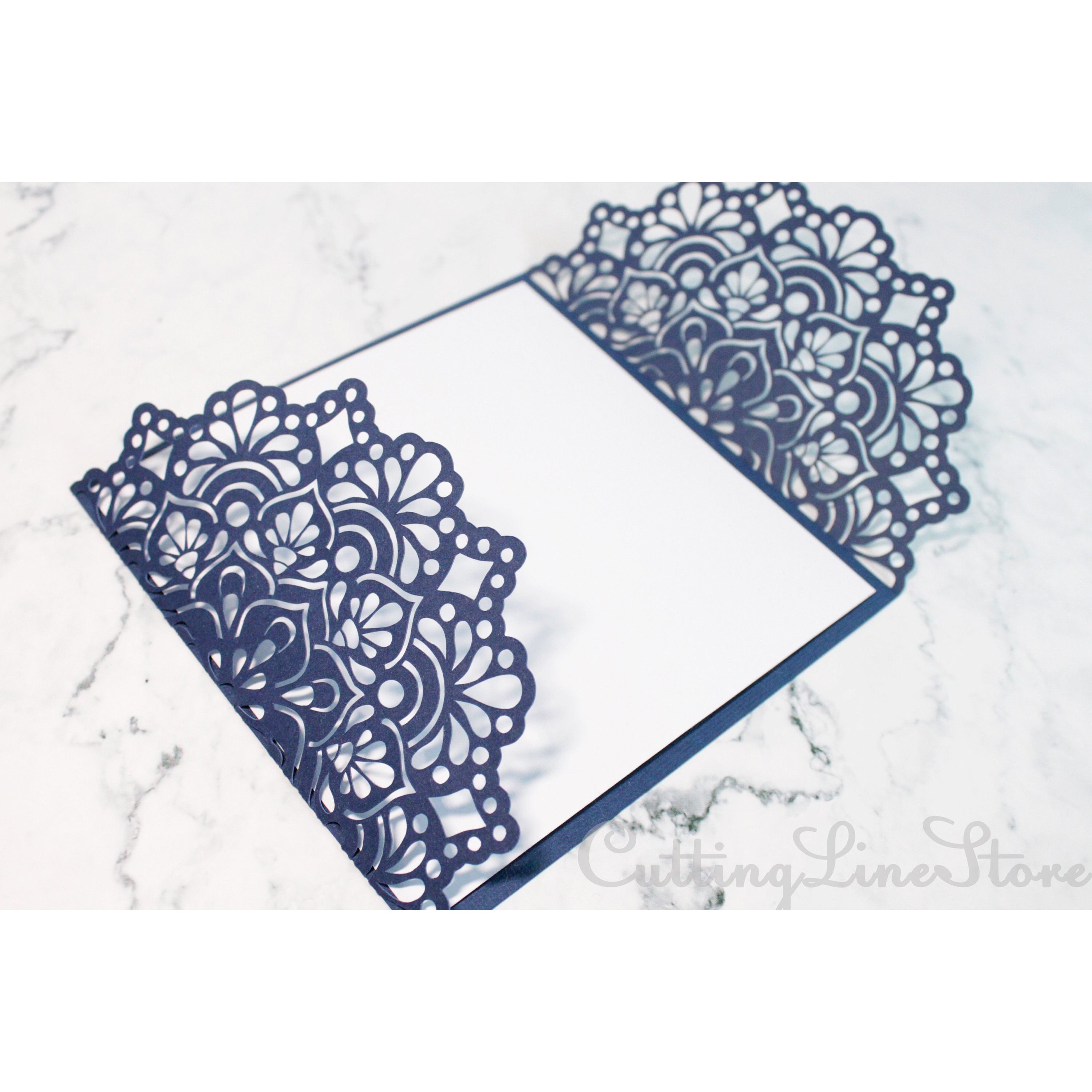 Rustic wedding invitation template, Mandala invitation svg 3