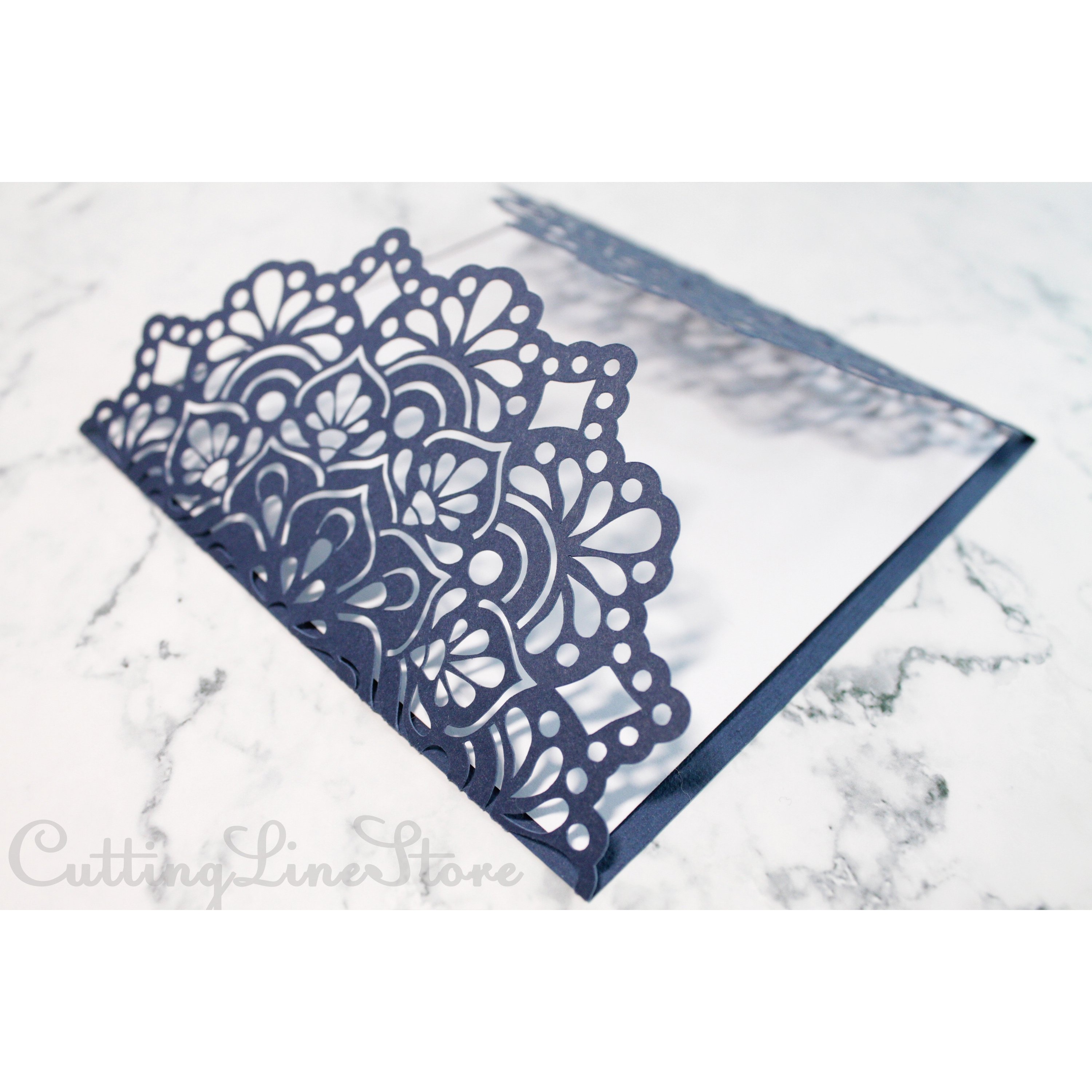 Rustic wedding invitation template, Mandala invitation svg 4