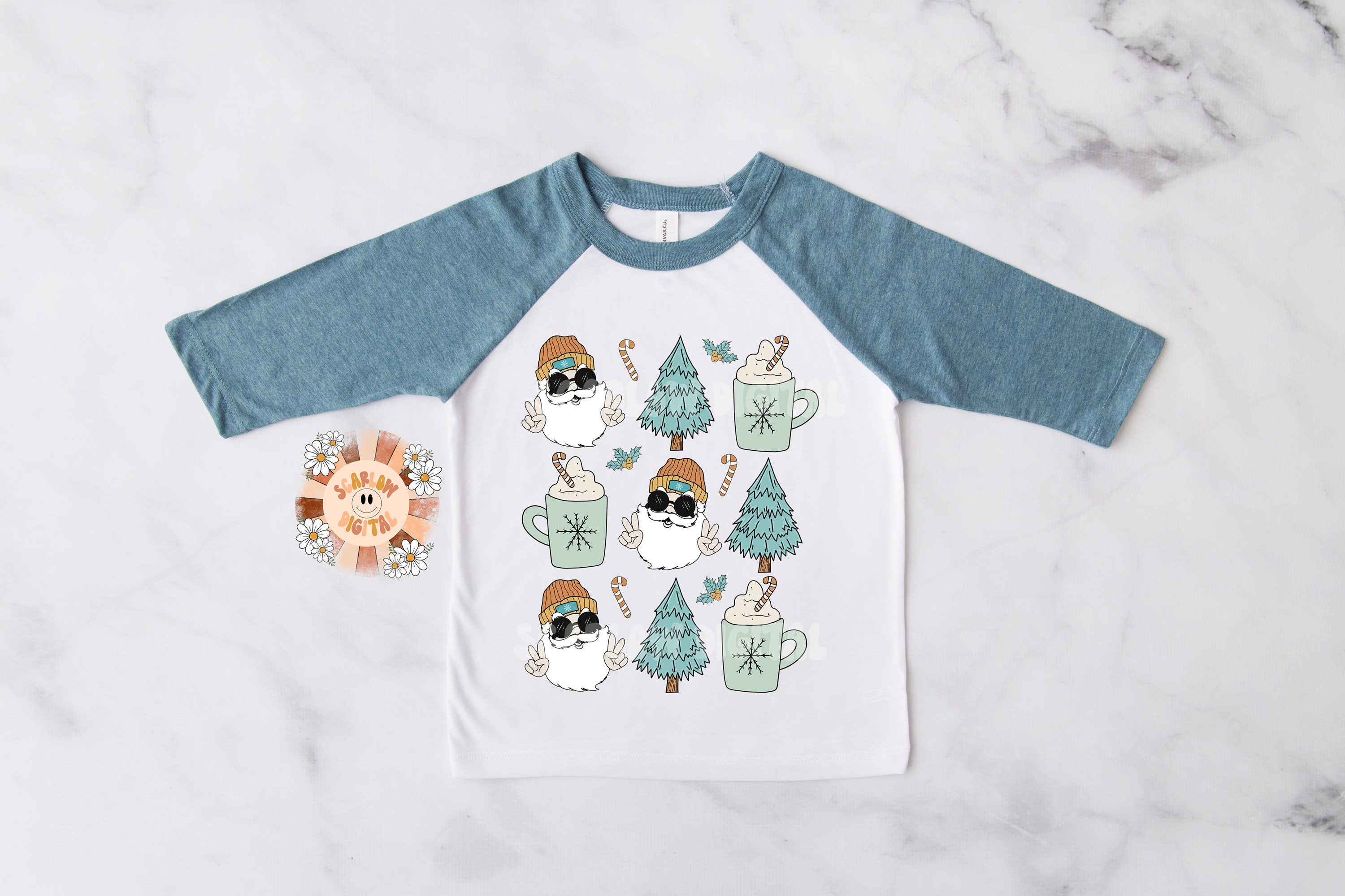 Santa Claus Doodles PNG-Christmas Sublimation Digital Design Download-Christmas boy designs, png for boys, Santa hat png, Xmas tshirt png 3