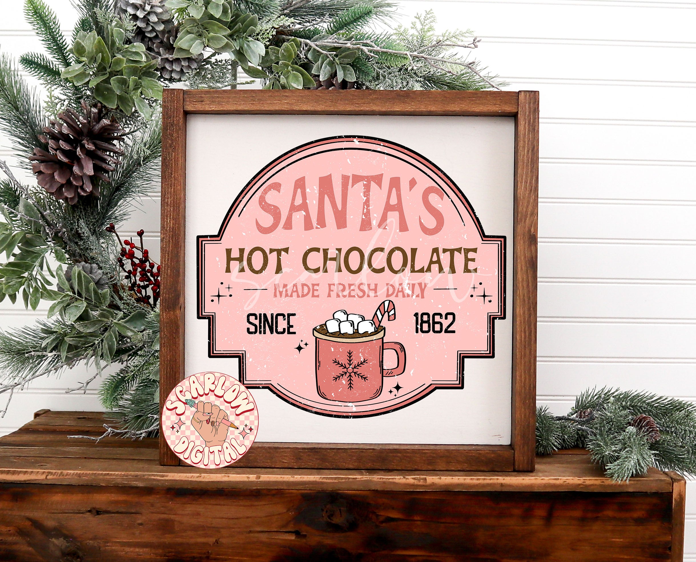 Santa's Hot Chocolate PNG Digital Design 3