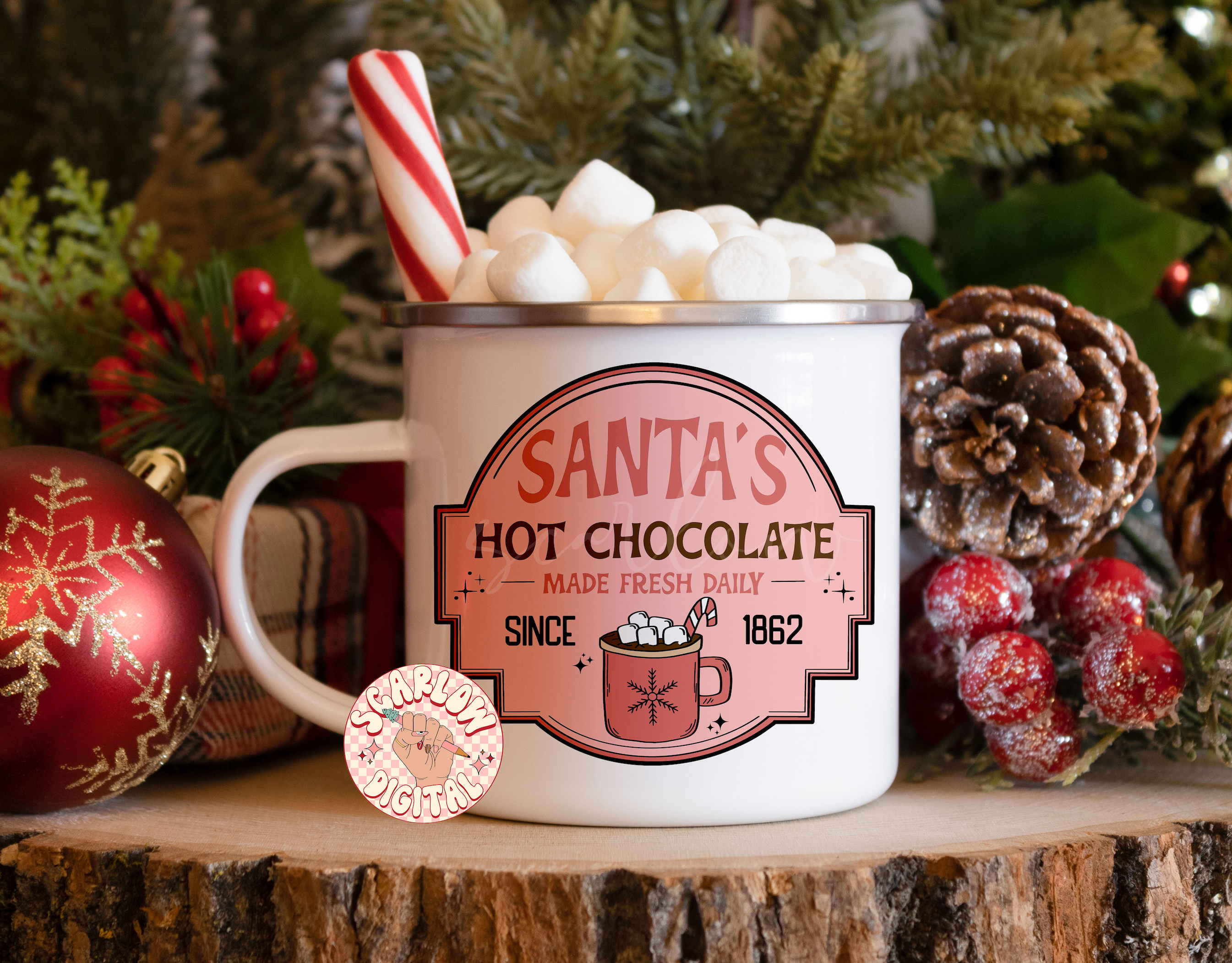 Santa's Hot Chocolate PNG Digital Design 5
