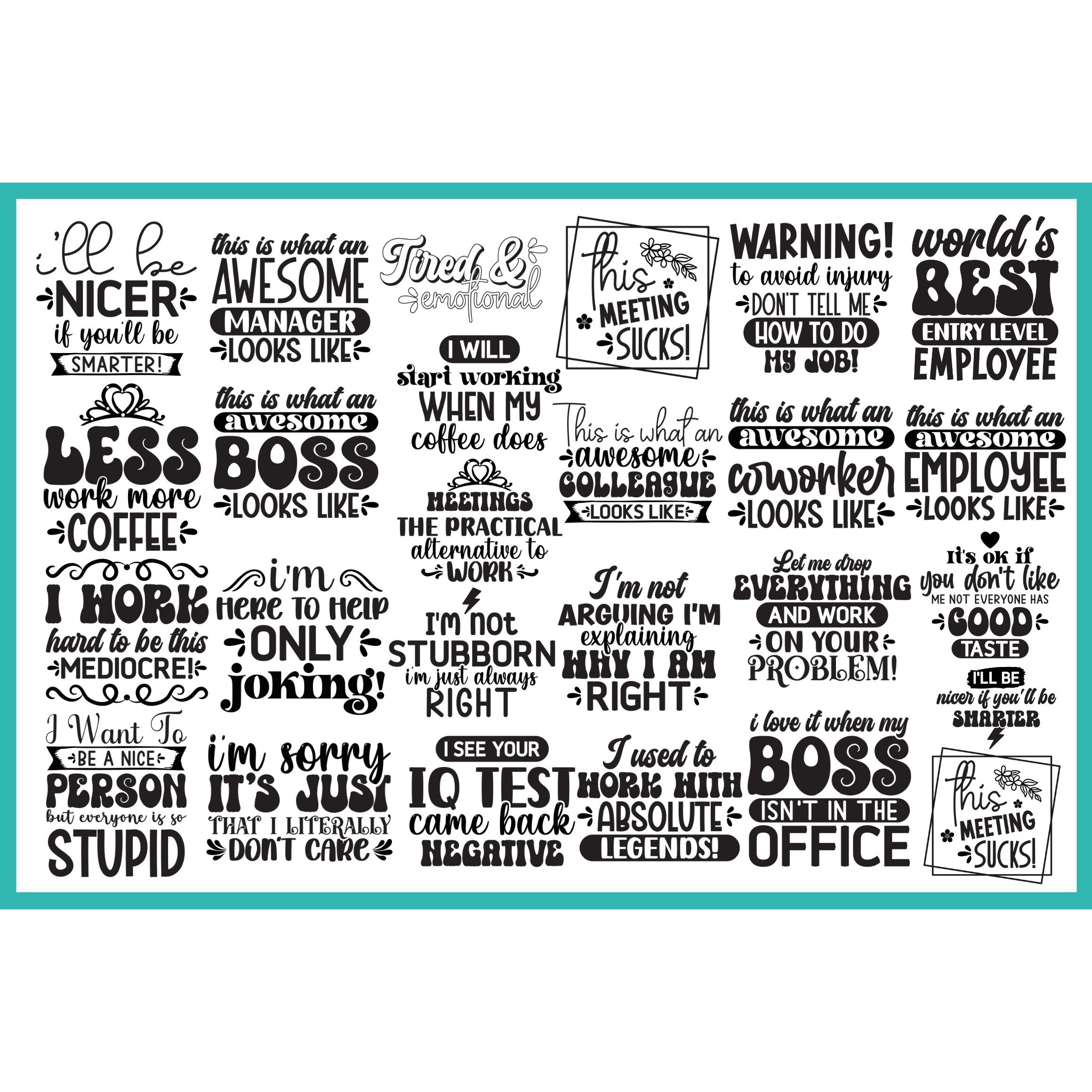 Sarcastic Offfice Mug SVG Bundle 2