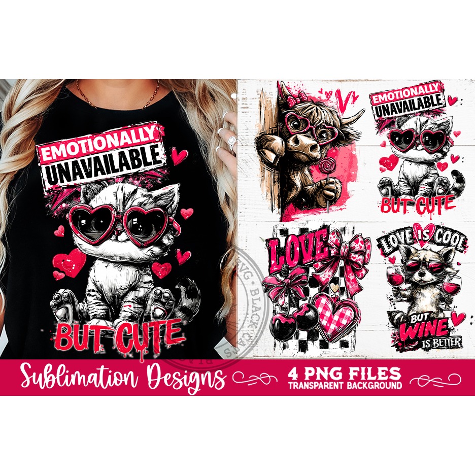 Sarcastic Valentine PNG Funny Sublimation 4 Designs (3) 8