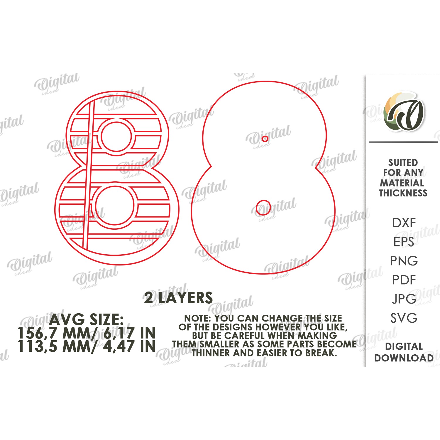 School Number Interchangeable Decor Laser Cut. Eight SVG 2
