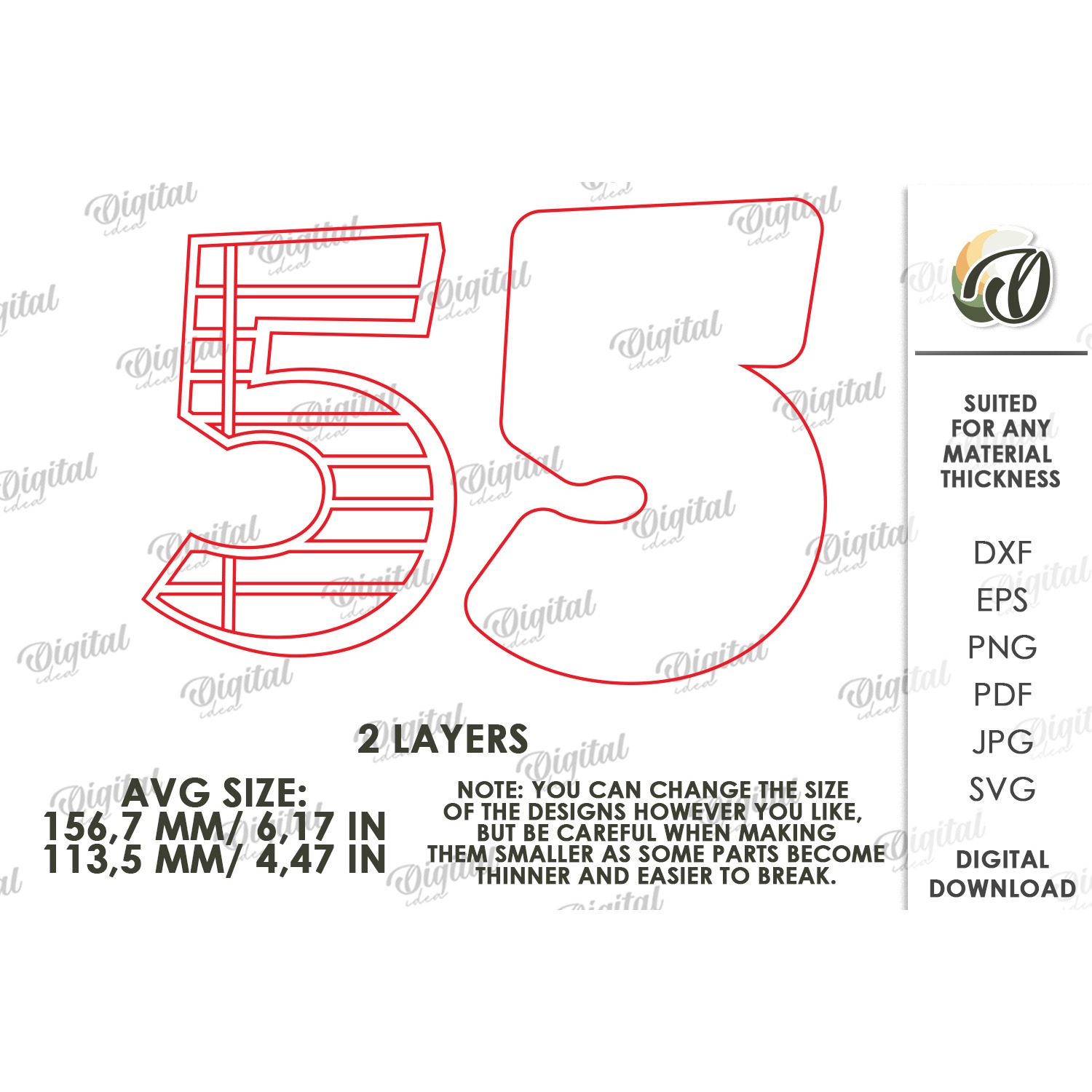 School Number Interchangeable Decor Laser Cut. Five SVG 2