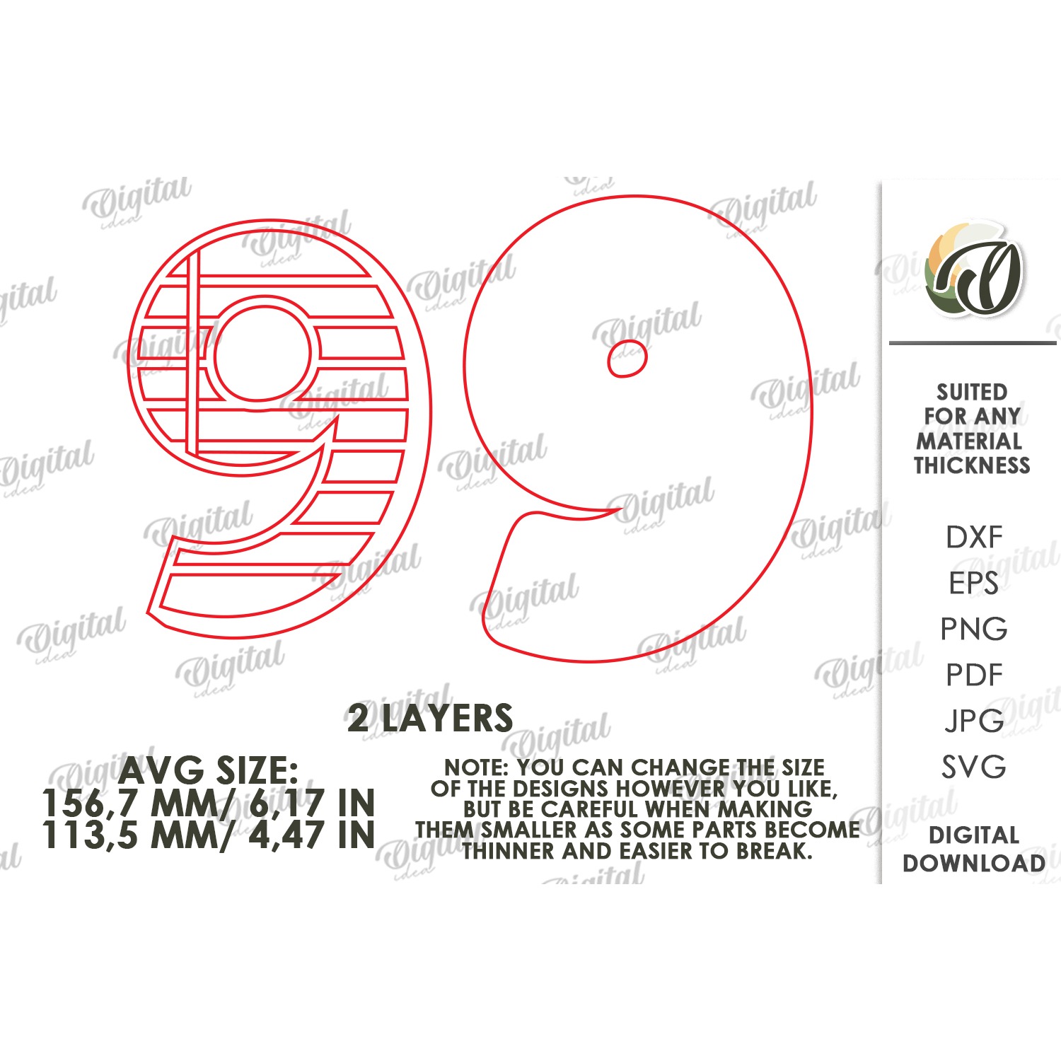 School Number Interchangeable Decor Laser Cut. Nine SVG 2