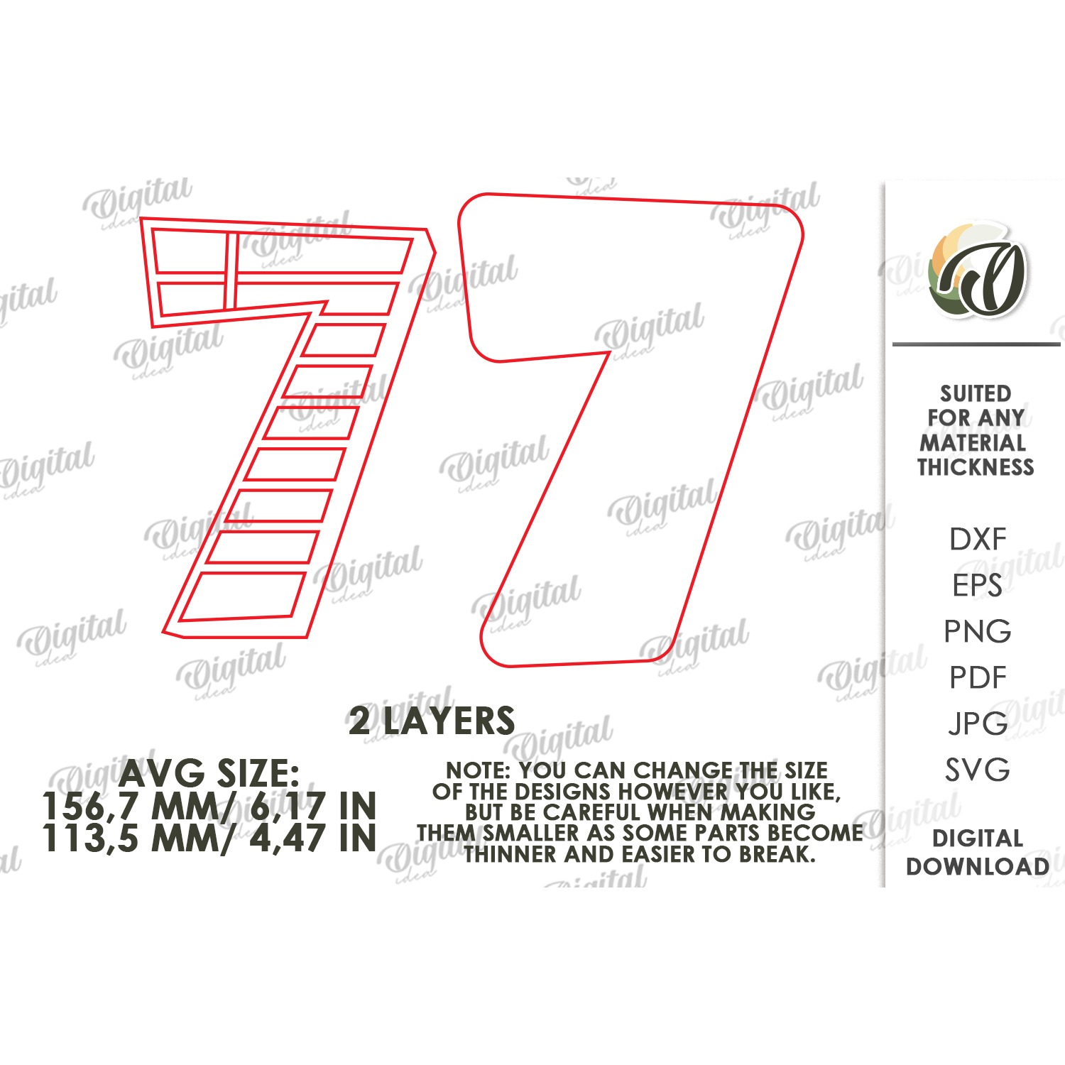 School Number Interchangeable Decor Laser Cut. Seven SVG 2