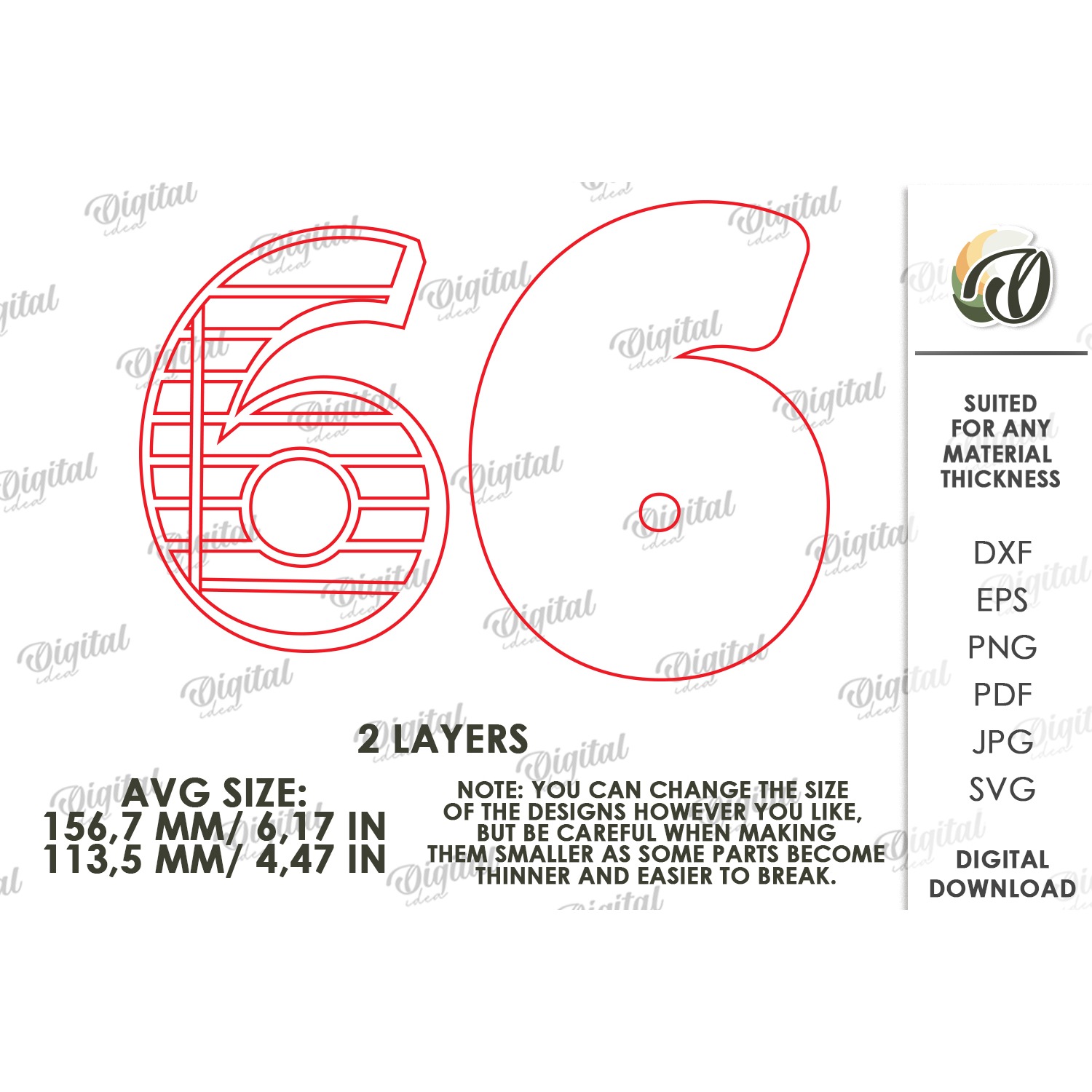 School Number Interchangeable Decor Laser Cut. Six SVG 2