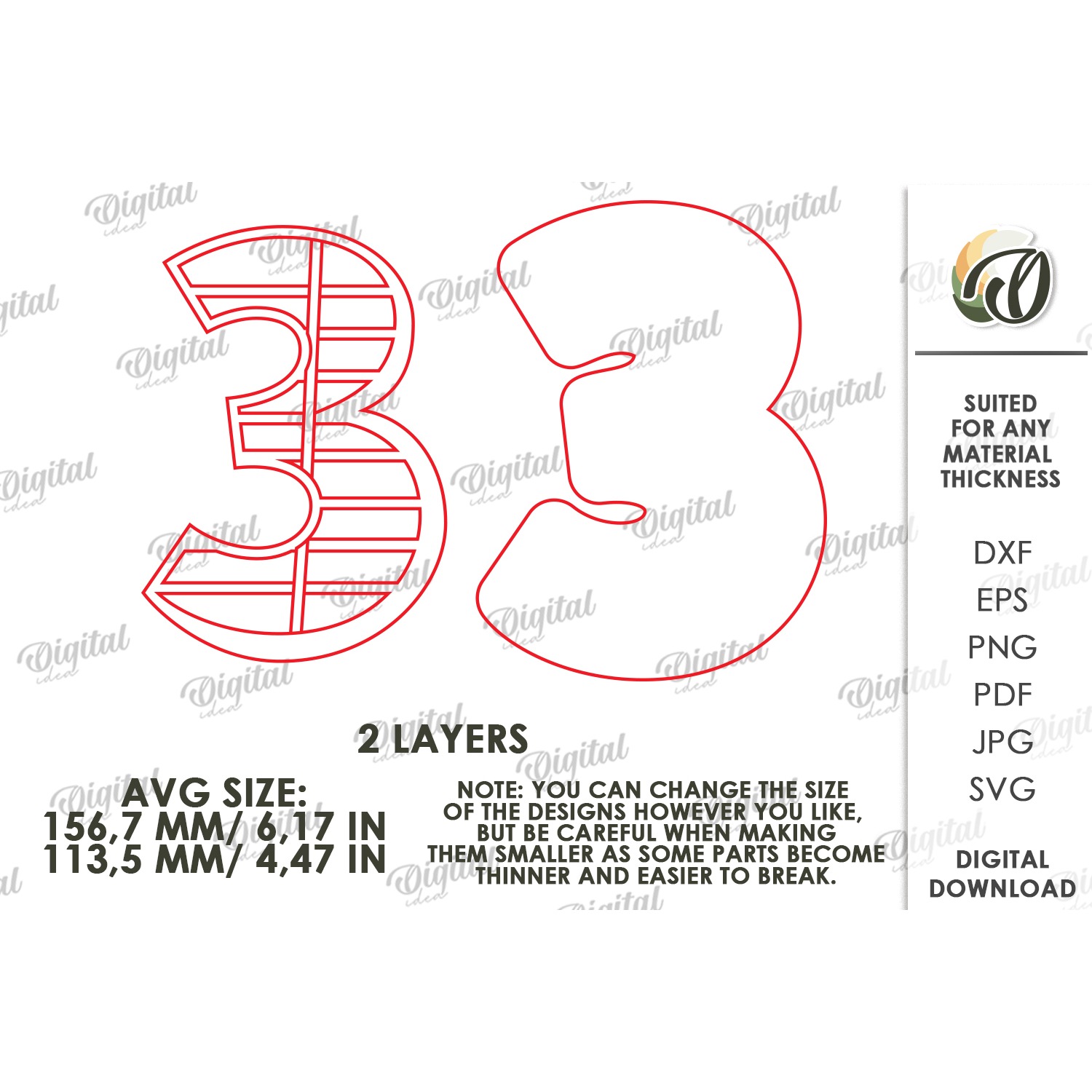 School Number Interchangeable Decor Laser Cut. Three SVG 2