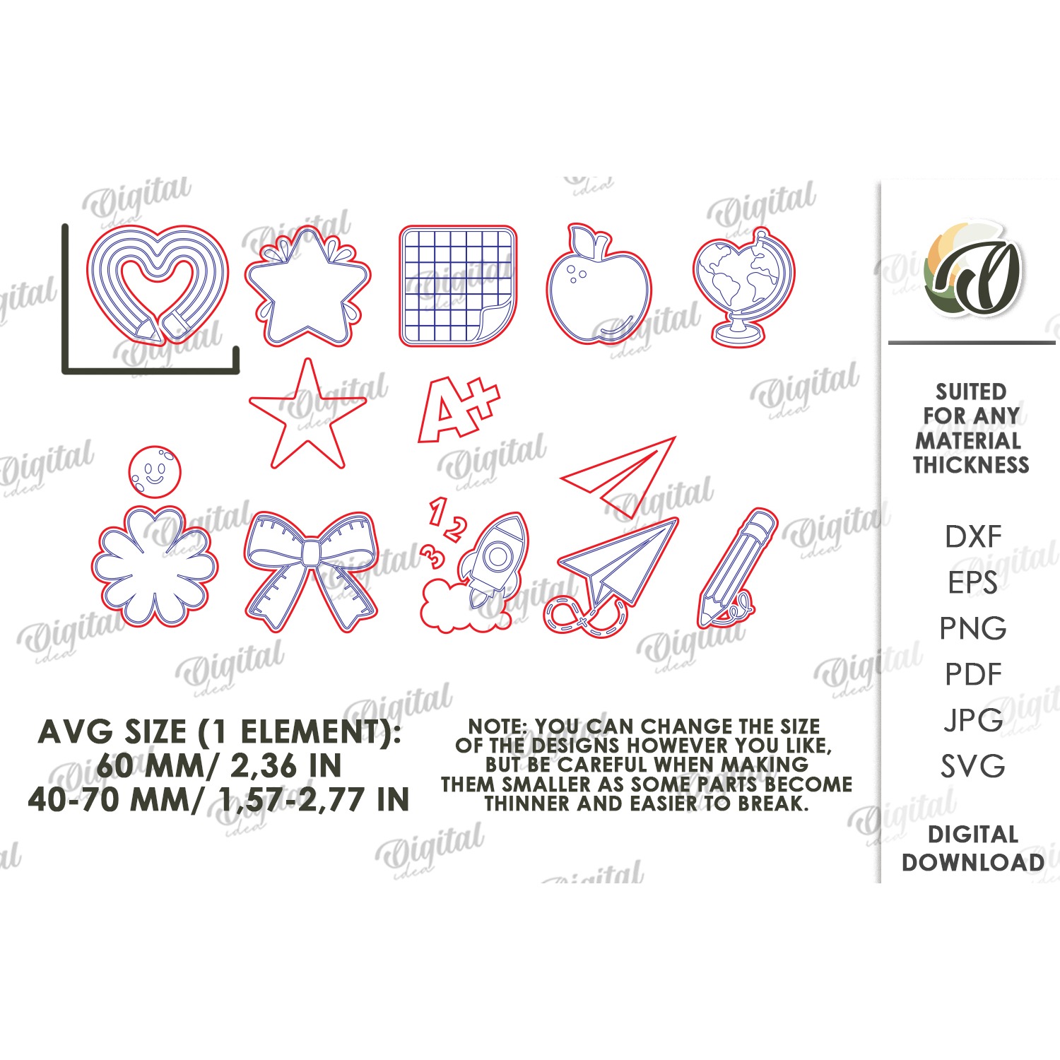 School Number Interchangeable Decor Laser Cut. Two SVG 3