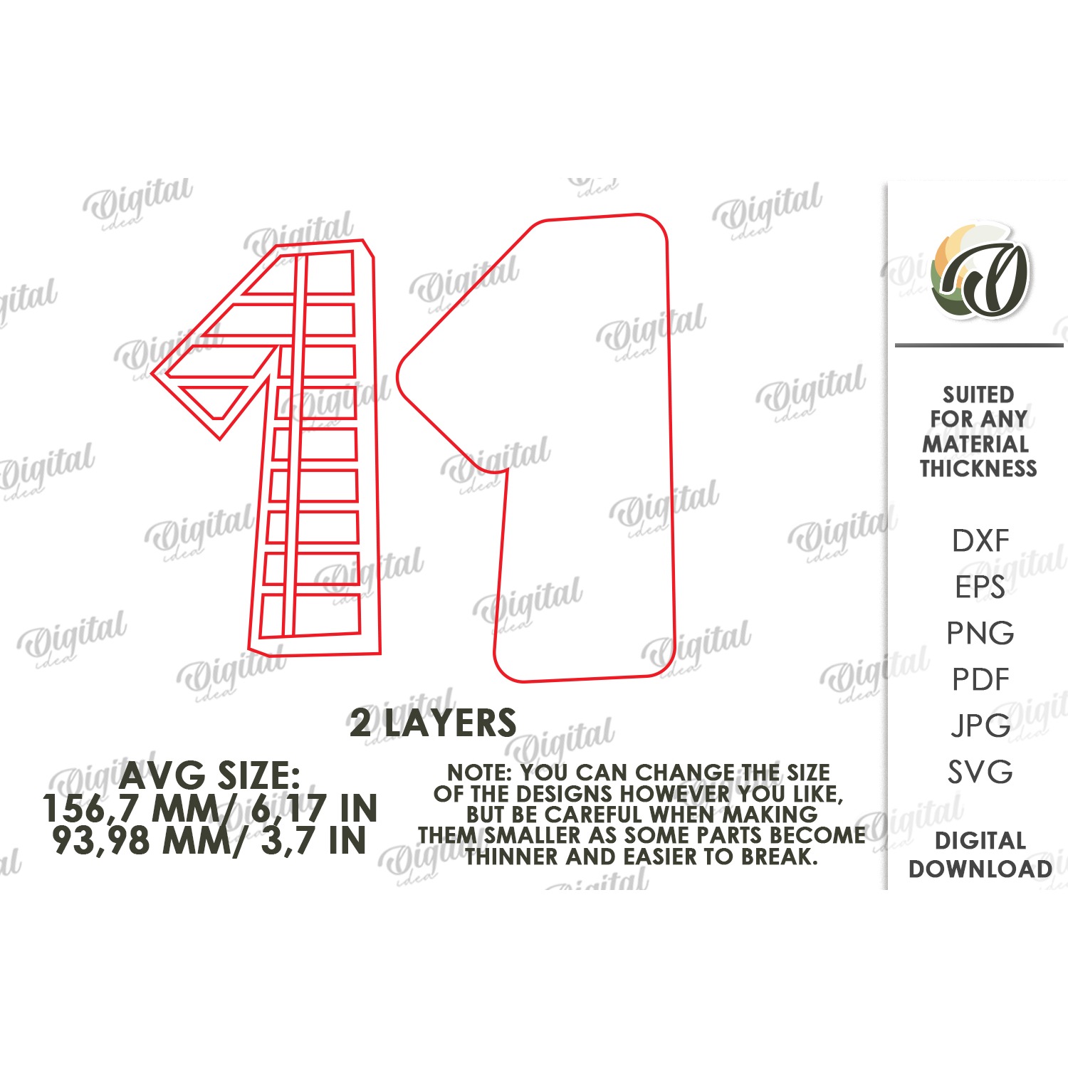 School Number Interchangeable Decors Bundle Laser Cut 6