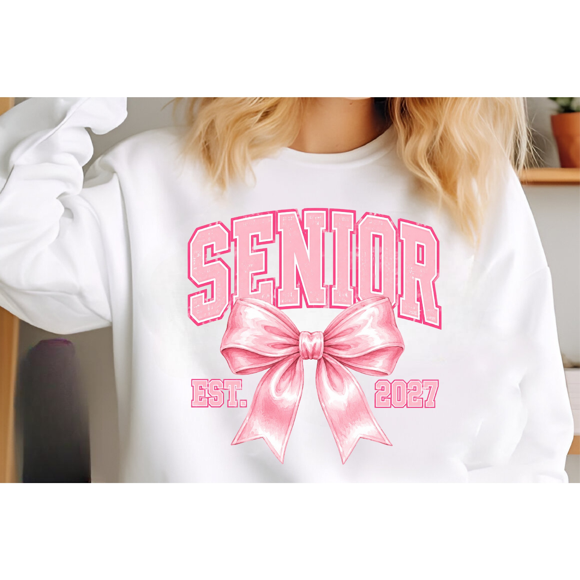 Senior 2027 SVG, Coquette Bow Graduation Png Design 3