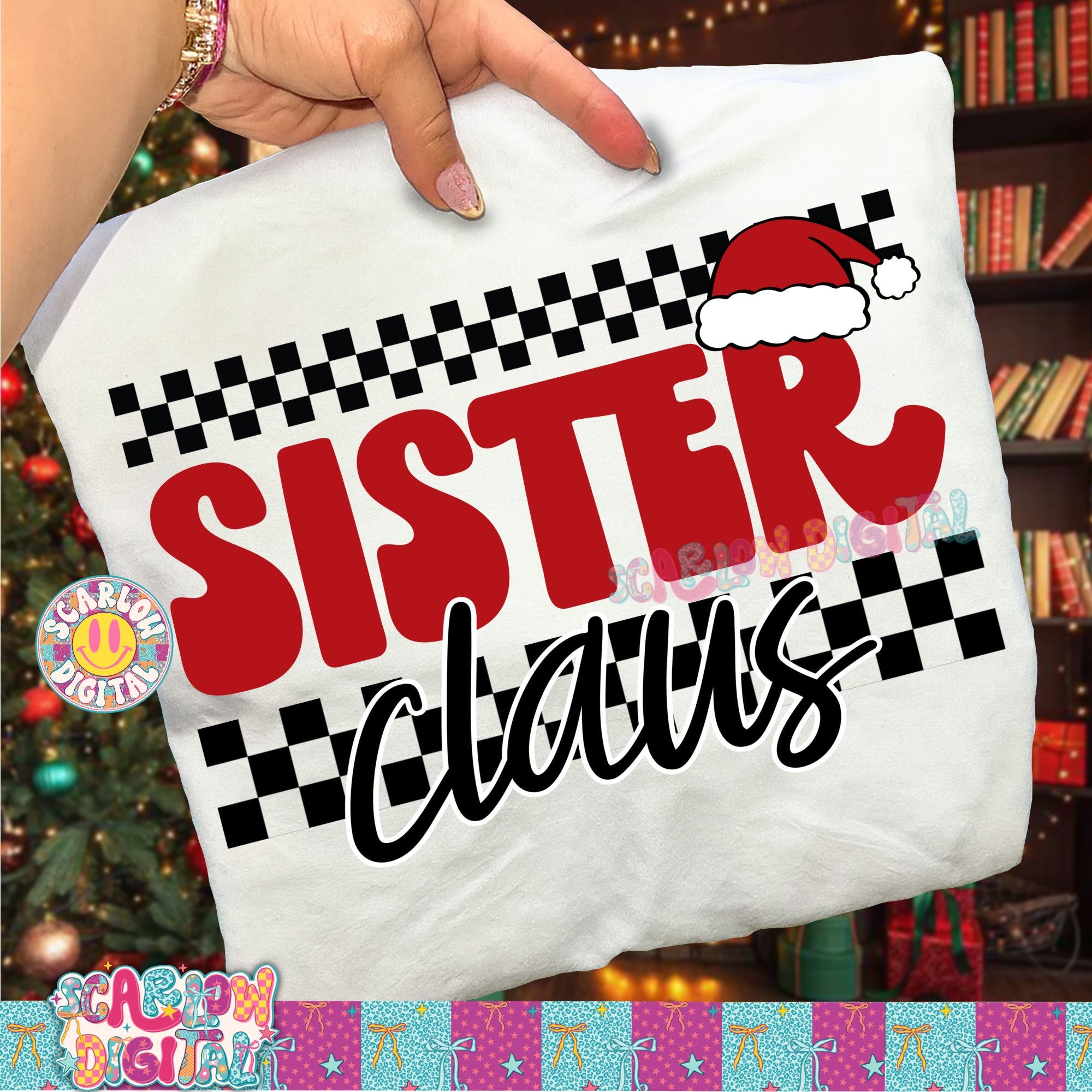 Sister Claus PNG Digital Design 2