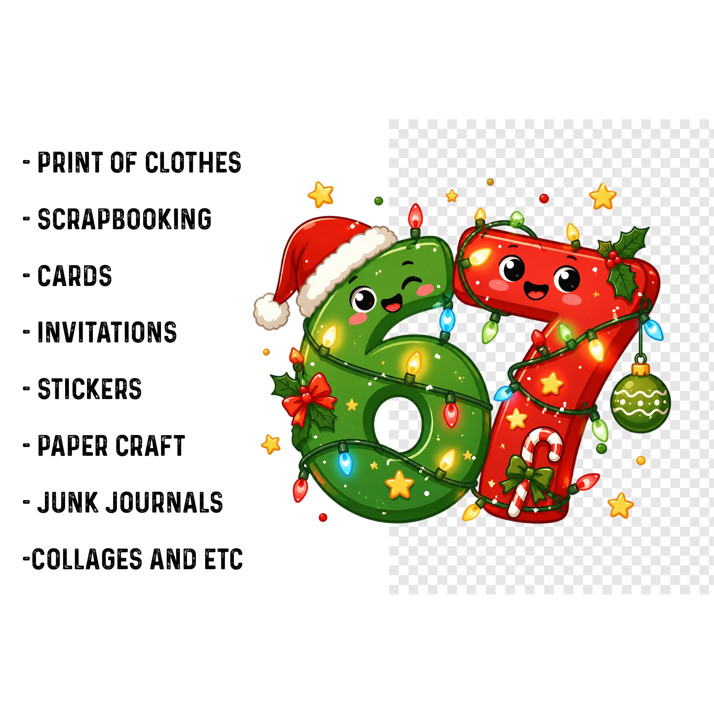 Six Seven 6 7 Christmas PNG (4)