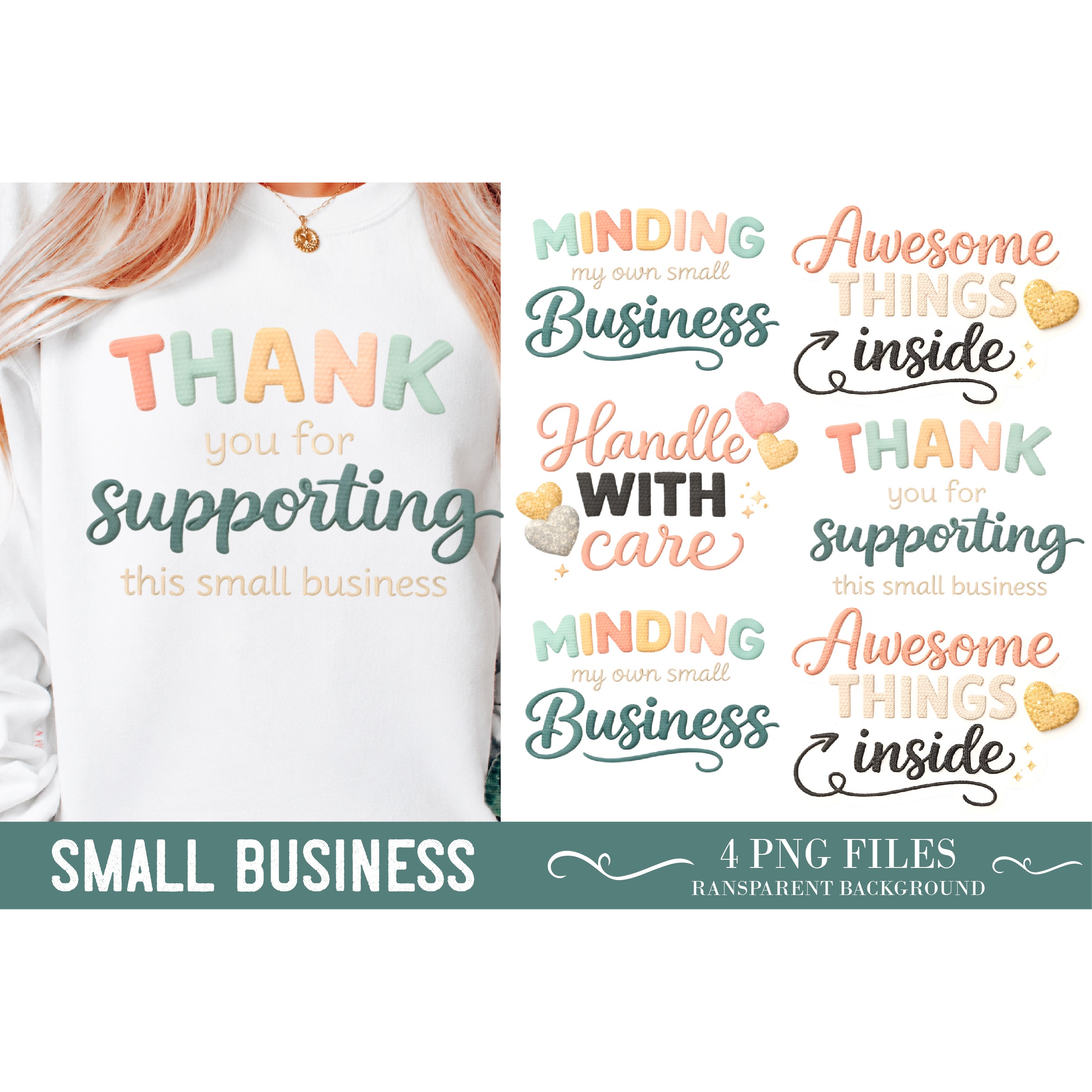 Small Business PNG, Small Business Sublimation PNG,Faux Yarn