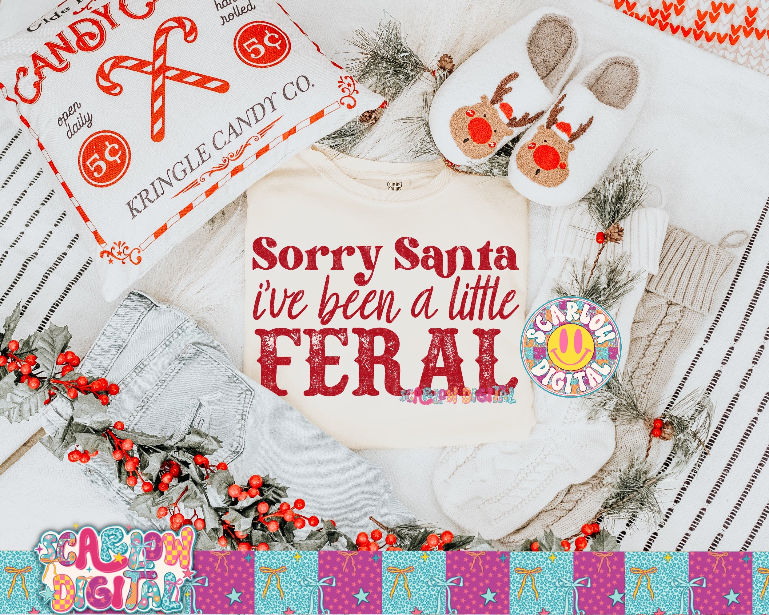 Sorry Santa I've Been Feral PNG Digital Design 2