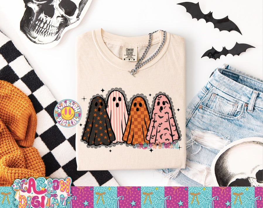 Spooky Ghosts PNG Digital Design 2