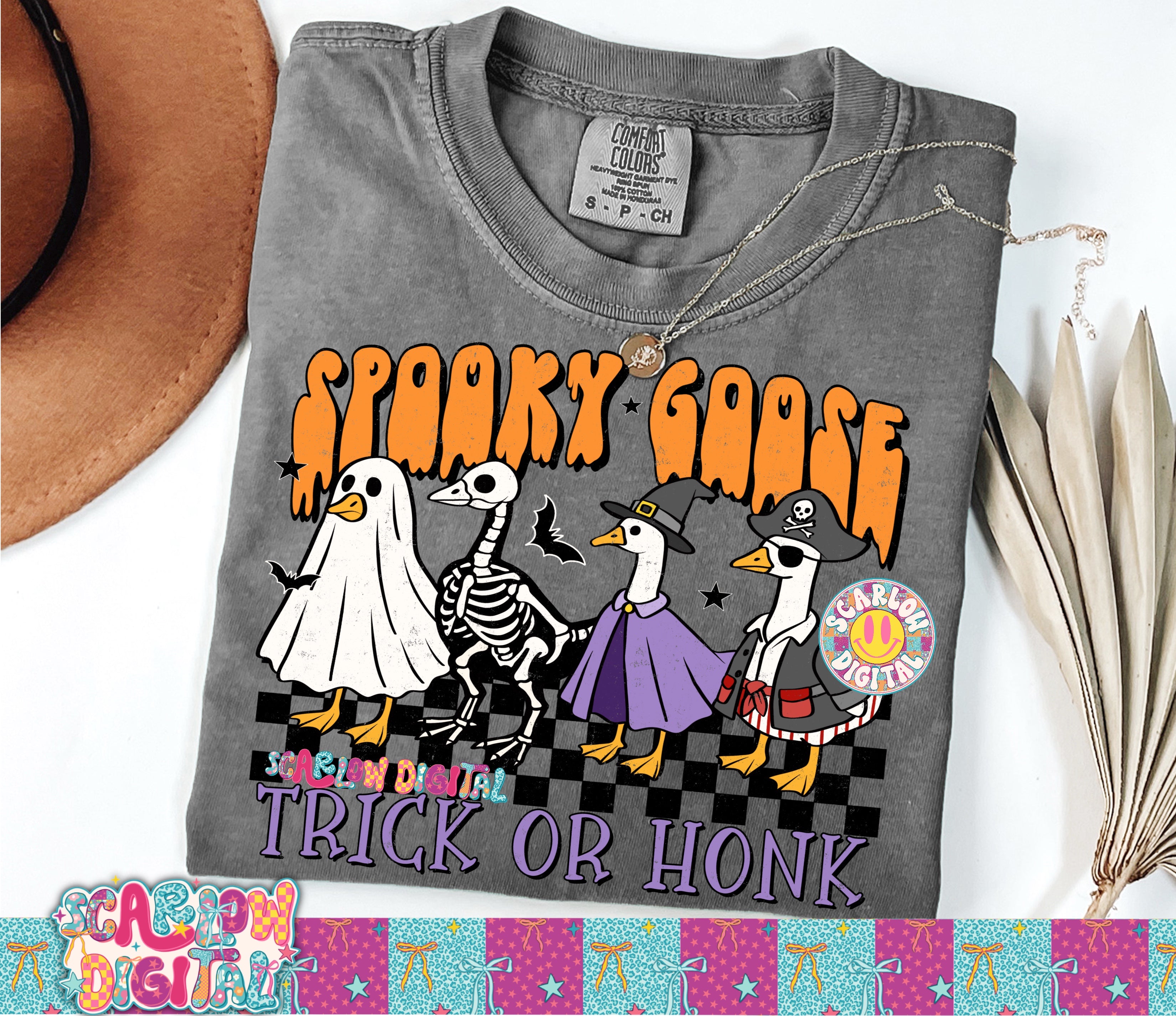 Spooky Goose Trick or Honk PNG Digital Design 2