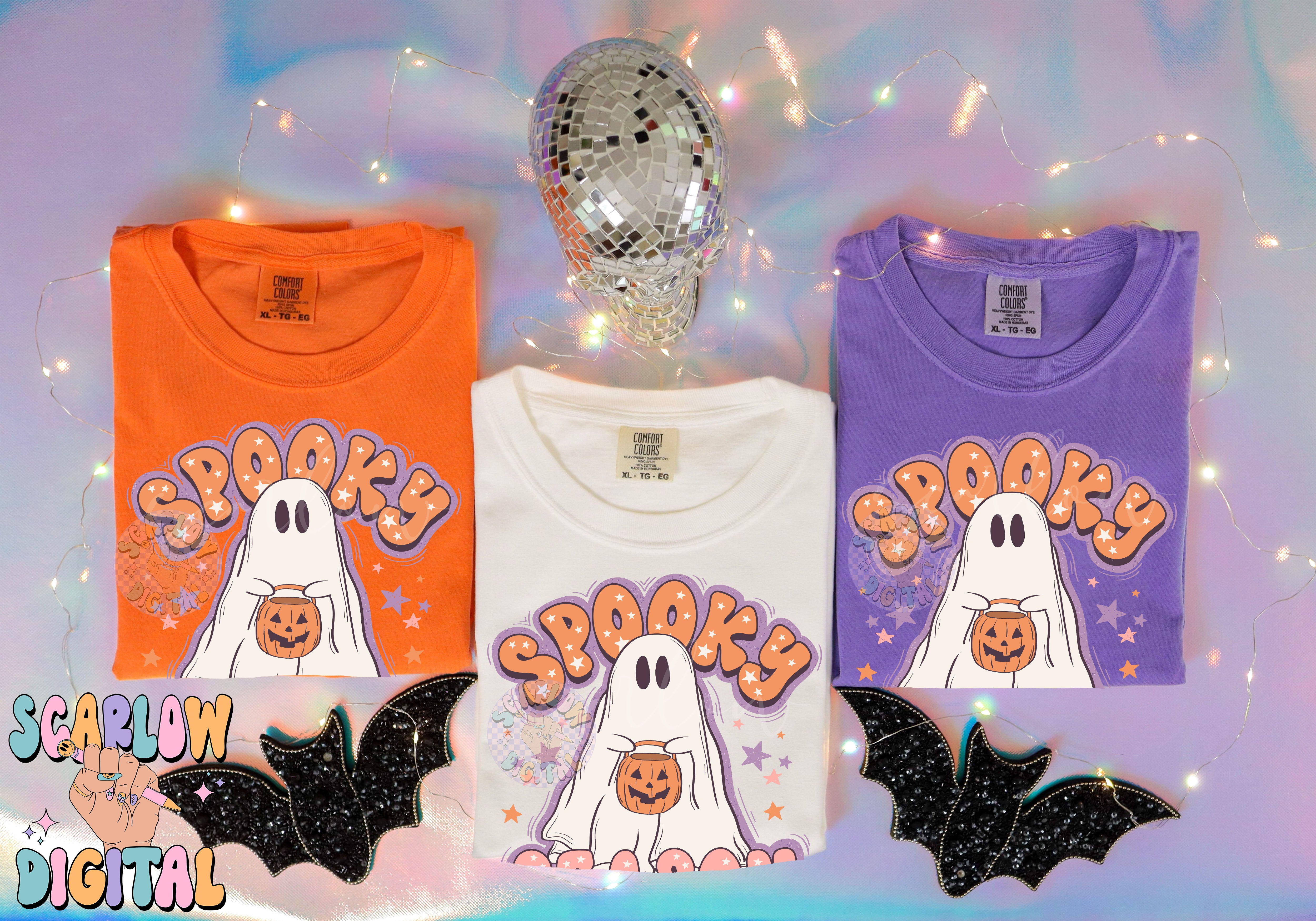 Spooky Season PNG Digital Design Download, cute ghost png, pumpkin png, fall png, halloween png, kids halloween png, trendy halloween png 2