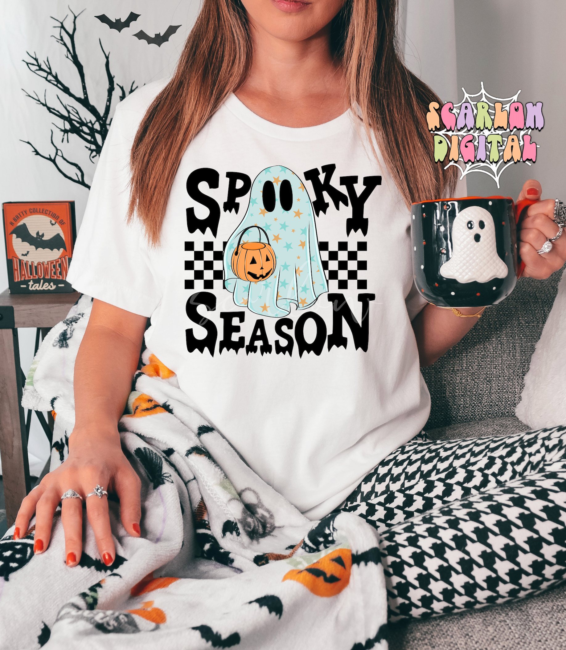 Spooky Season PNG-Halloween Sublimation Digital Design Download-cute ghost png, little boy png, spooky boy png, trendy png, pumpkin png 5