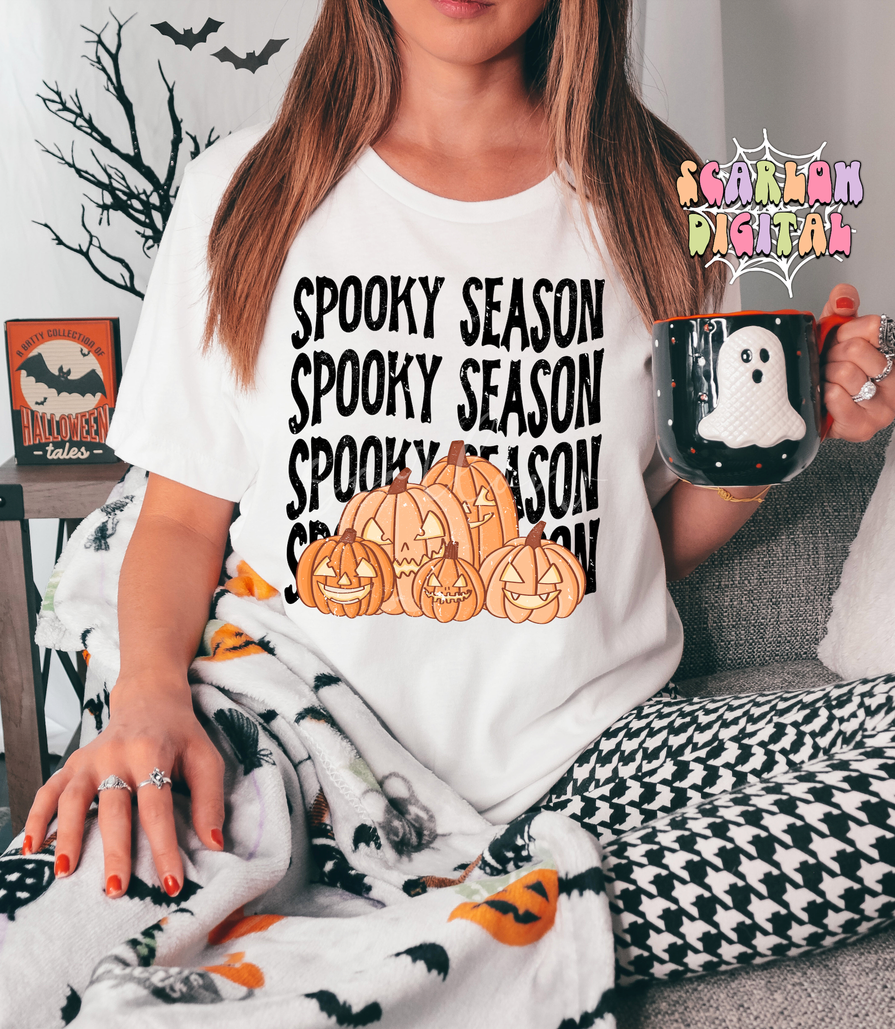 Spooky Season PNG-Halloween Sublimation Digital Design Download-pumpkins png, vintage halloween png, gender neutral halloween png, fall png 4