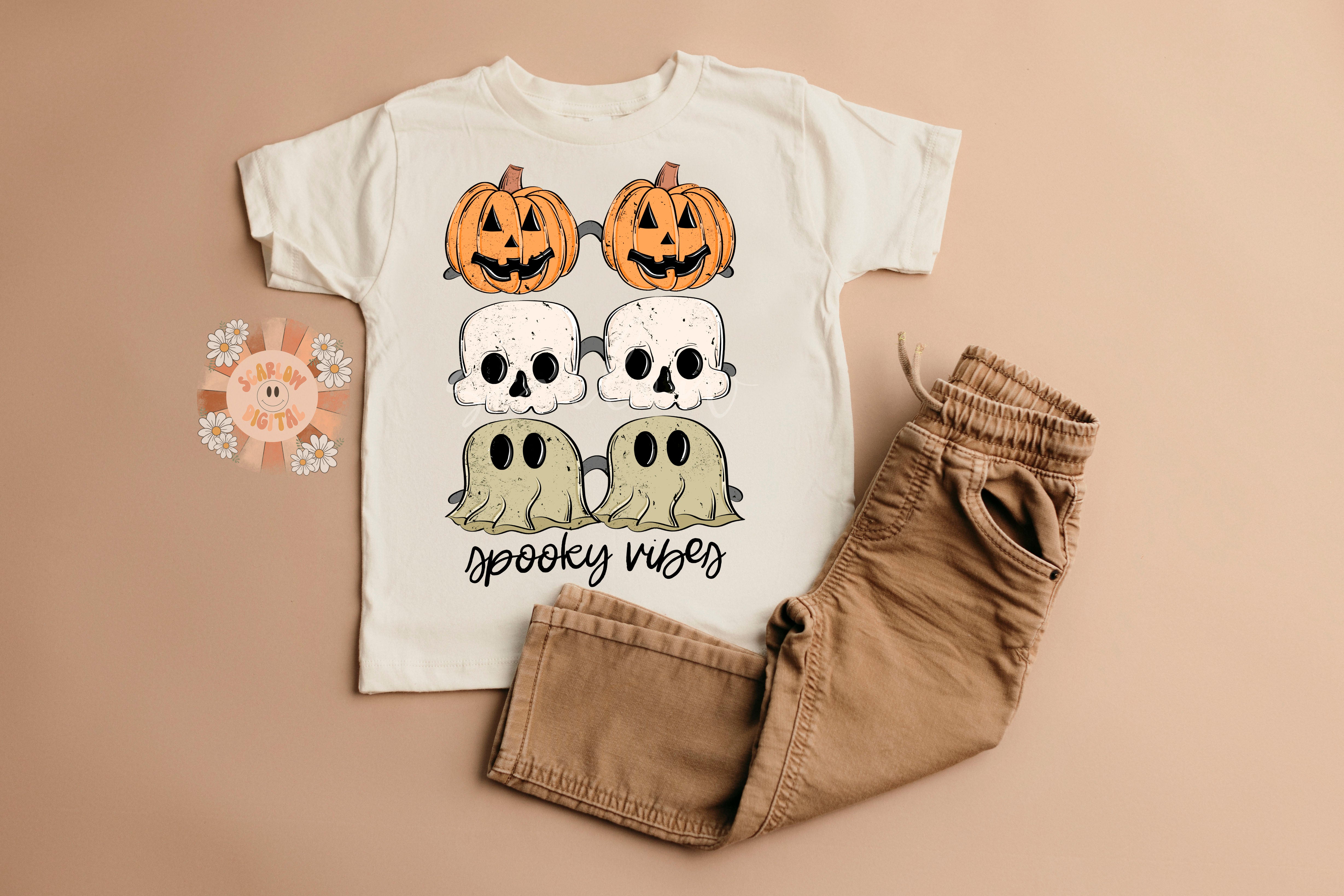 Spooky Vibes PNG-Halloween Sublimation Digital Design Download-halloween sunglasses png, sunnies png, pumpkin png, skull png, ghost png 2
