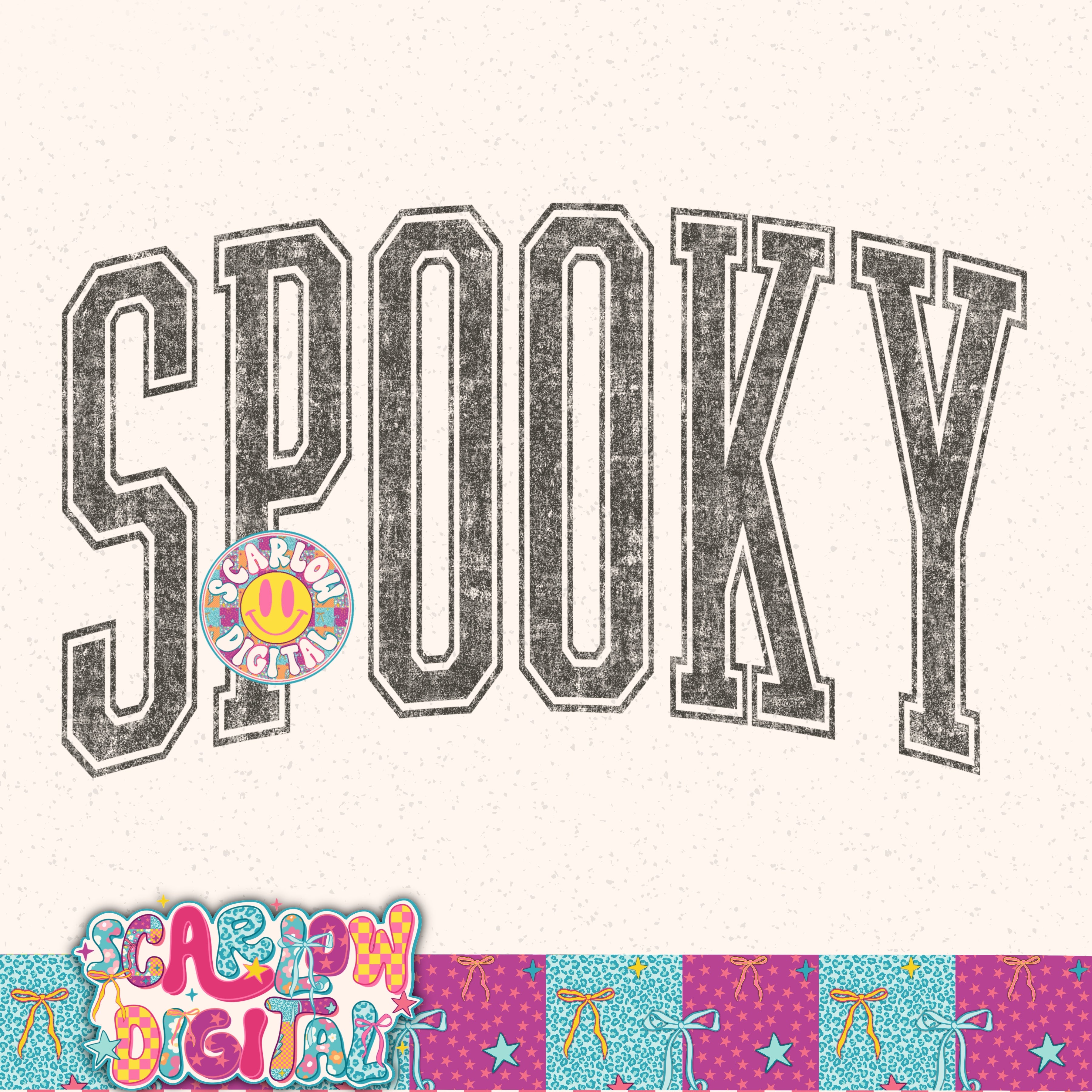 Spooky Vintage Grunge PNG Digital Design 3