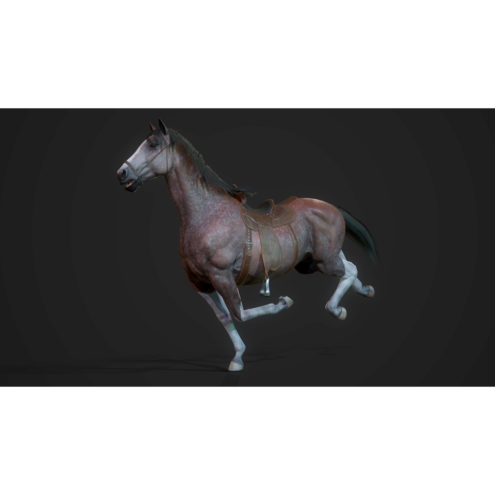 Stallions - Game Ready horse Low-poly 3D model 4