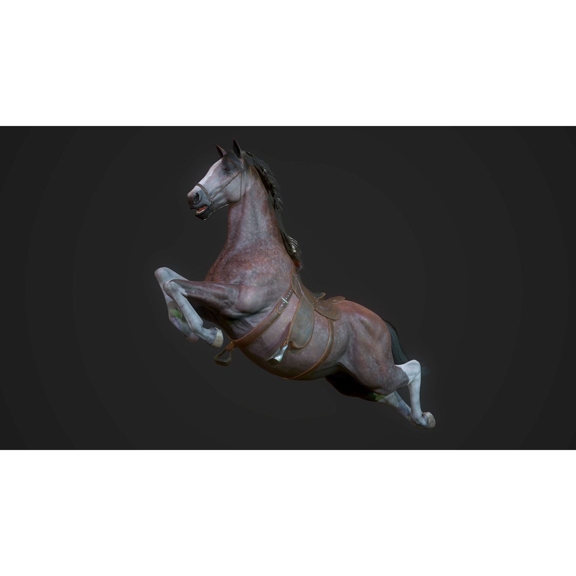 Stallions - Game Ready horse Low-poly 3D model 5