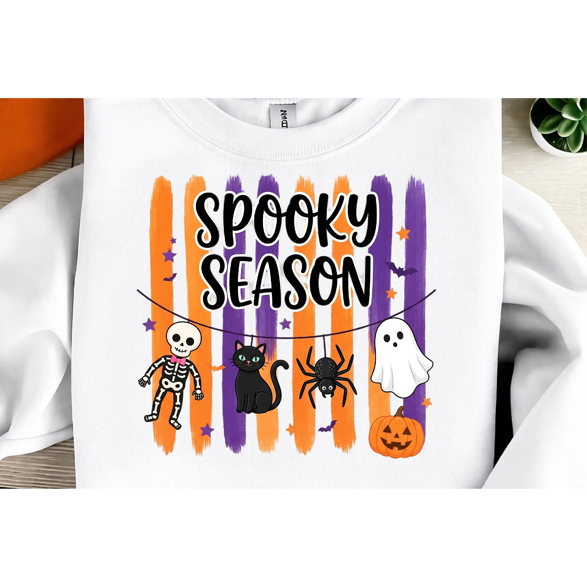 Striped Spooky Season Halloween PNG
