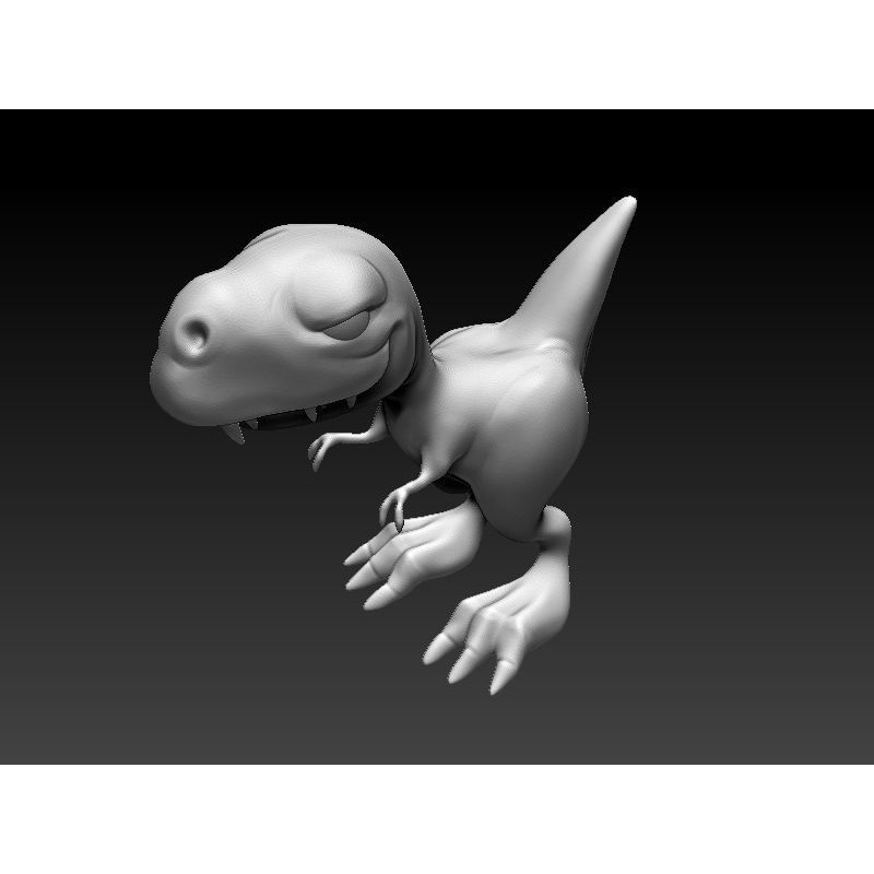stylized dinosaur Free 3D model 4