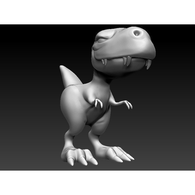 stylized dinosaur Free 3D model 5
