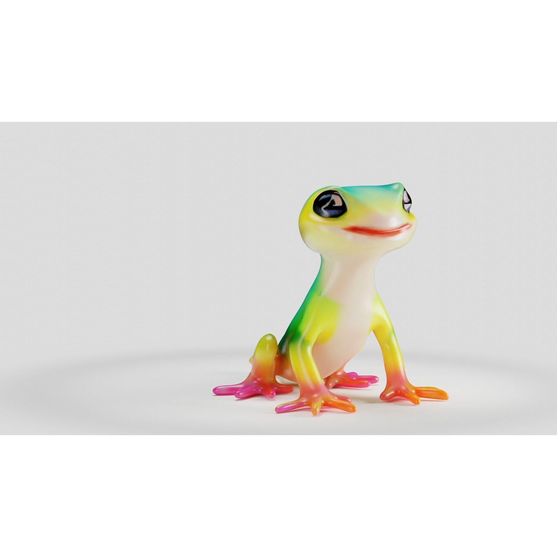 Stylized Gecko Lizard Game Ready 3D Character Free low-poly 3D model 6