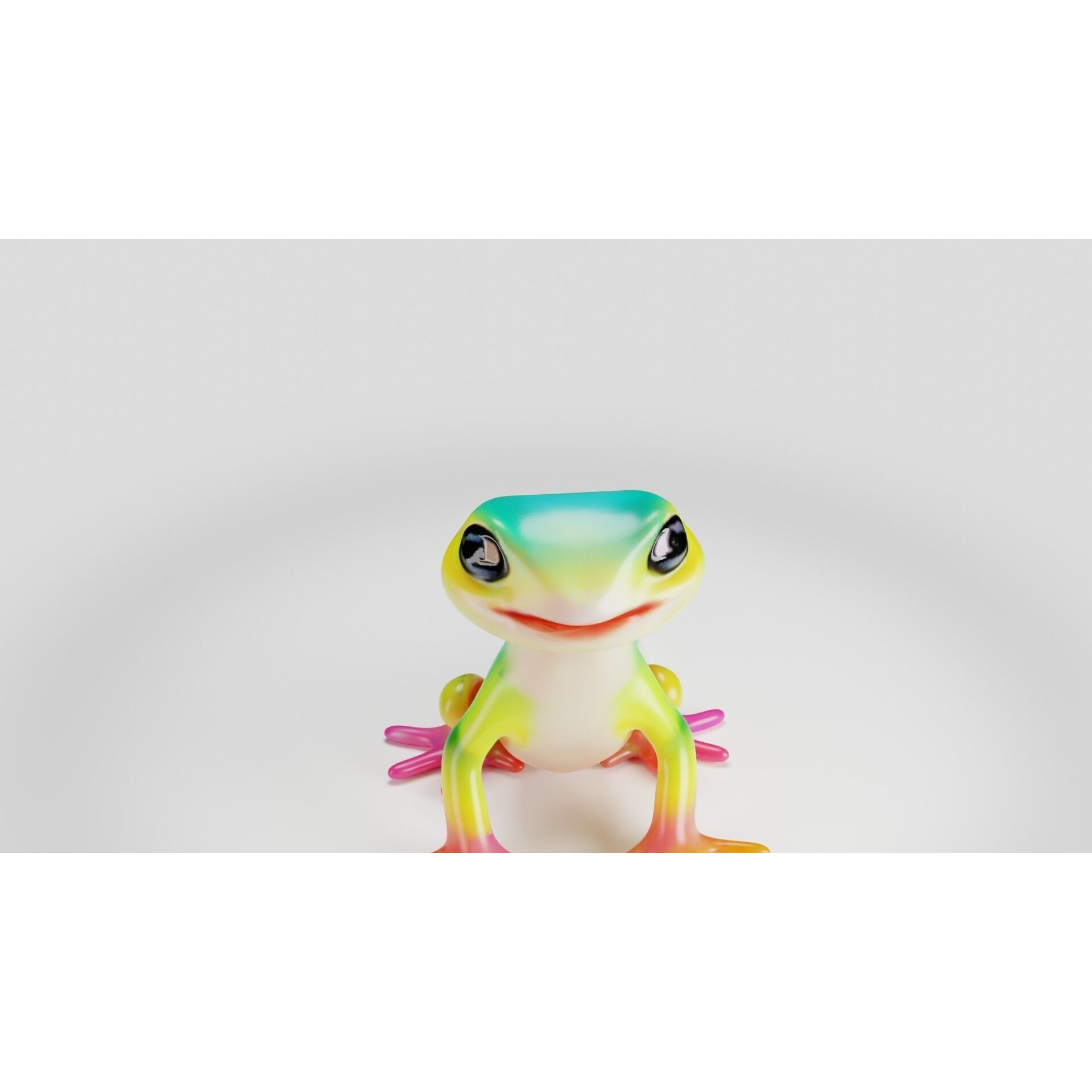 Stylized Gecko Lizard Game Ready 3D Character Free low-poly 3D model 8