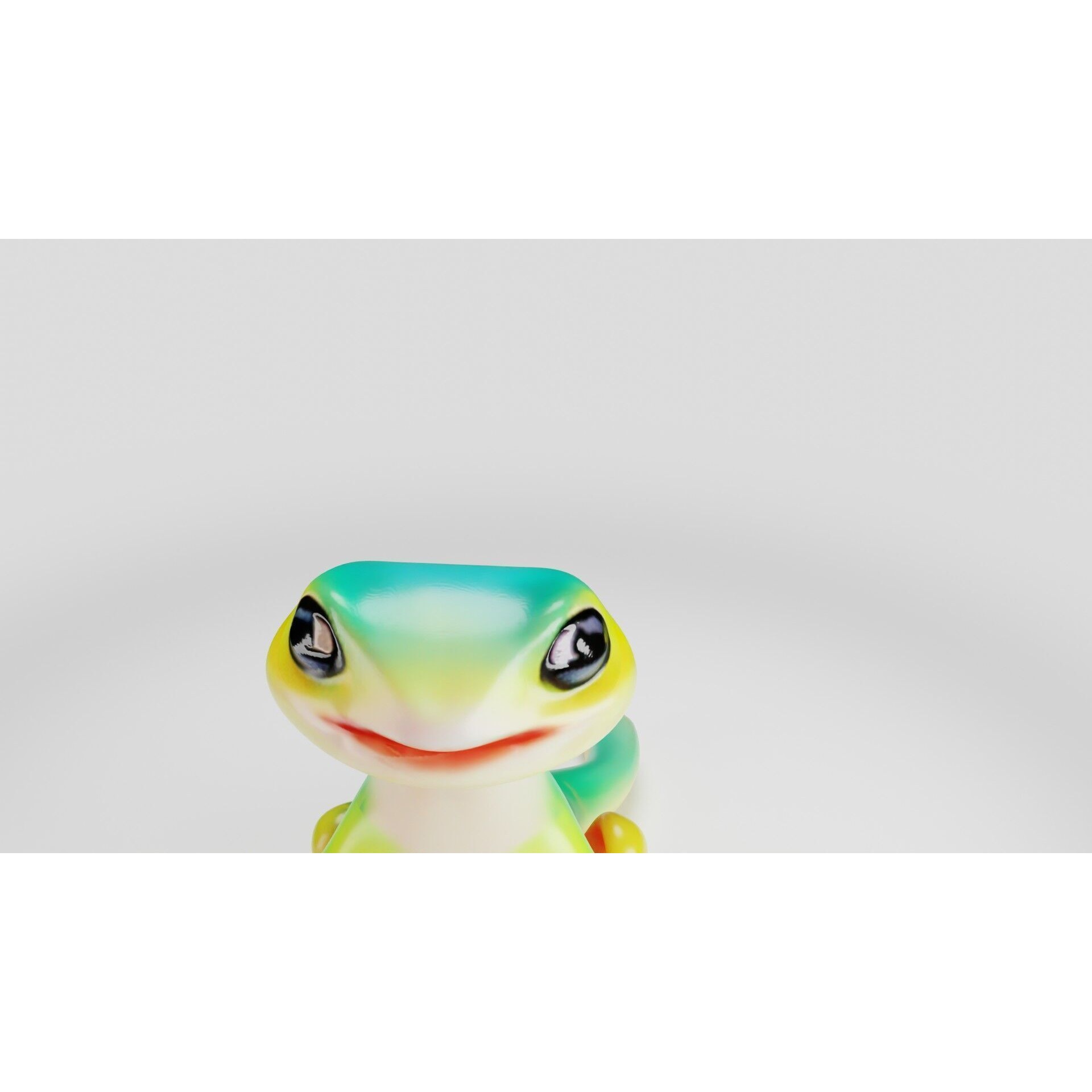 Stylized Gecko Lizard Game Ready 3D Character Free low-poly 3D model 9