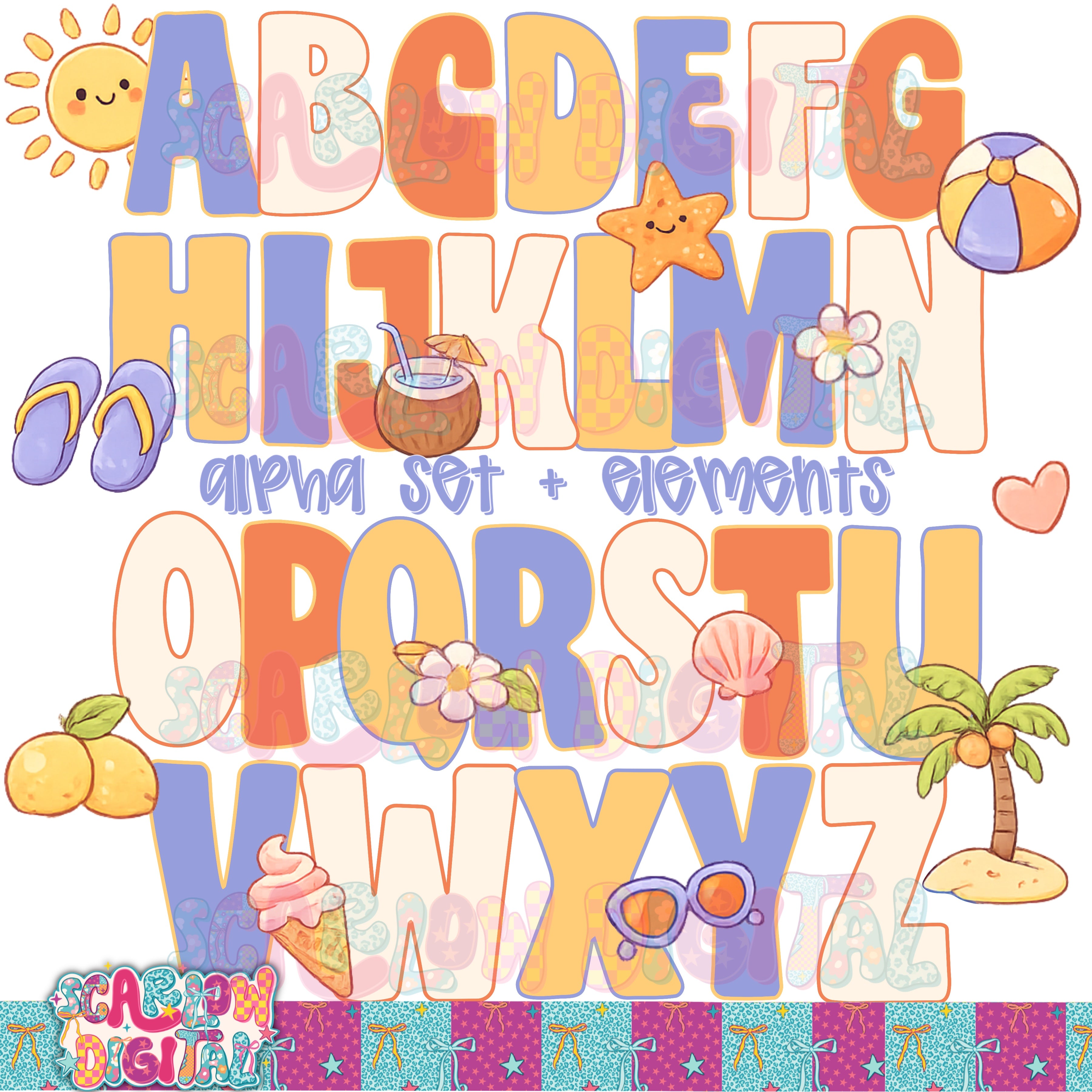 Summer Alpha Set Digital Design