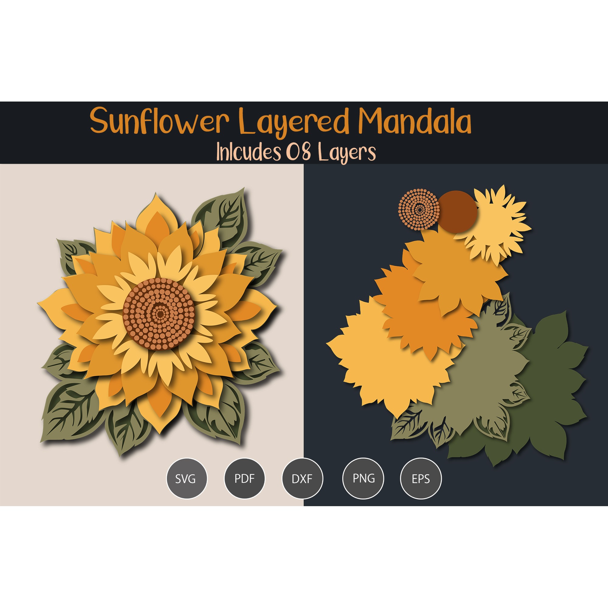 Sunflower Layered Mandala